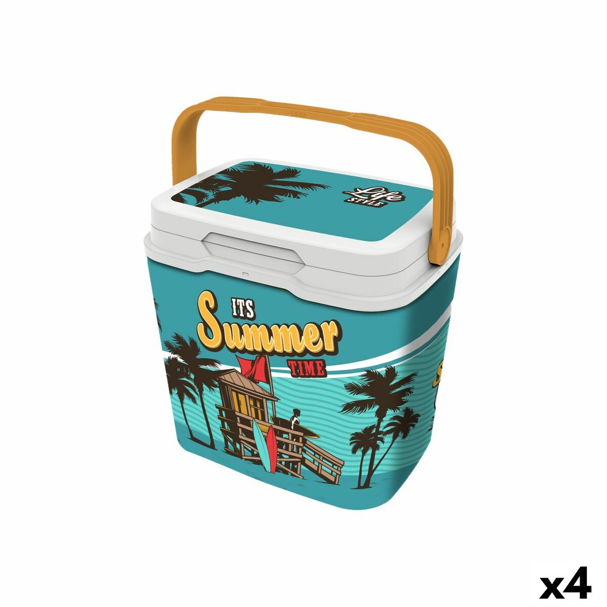 Nevera Portátil Aquapro Summer Time Multicolor 15 L (4 Unidades)