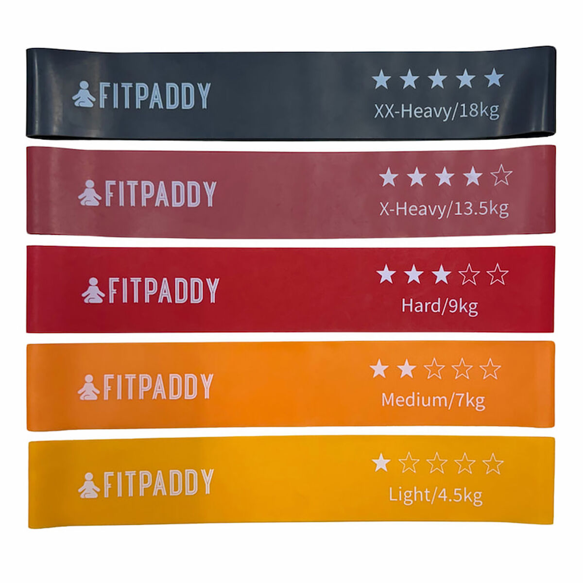 Bandas elásticas de resistencia Fitpaddy Multicolor