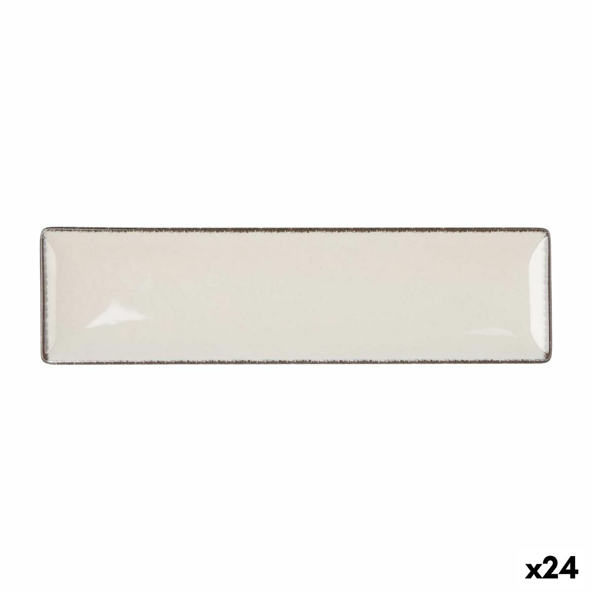 Fuente de Cocina La Mediterránea Anllo Rectangular 30 x 8 x 2 cm (24 Unidades)