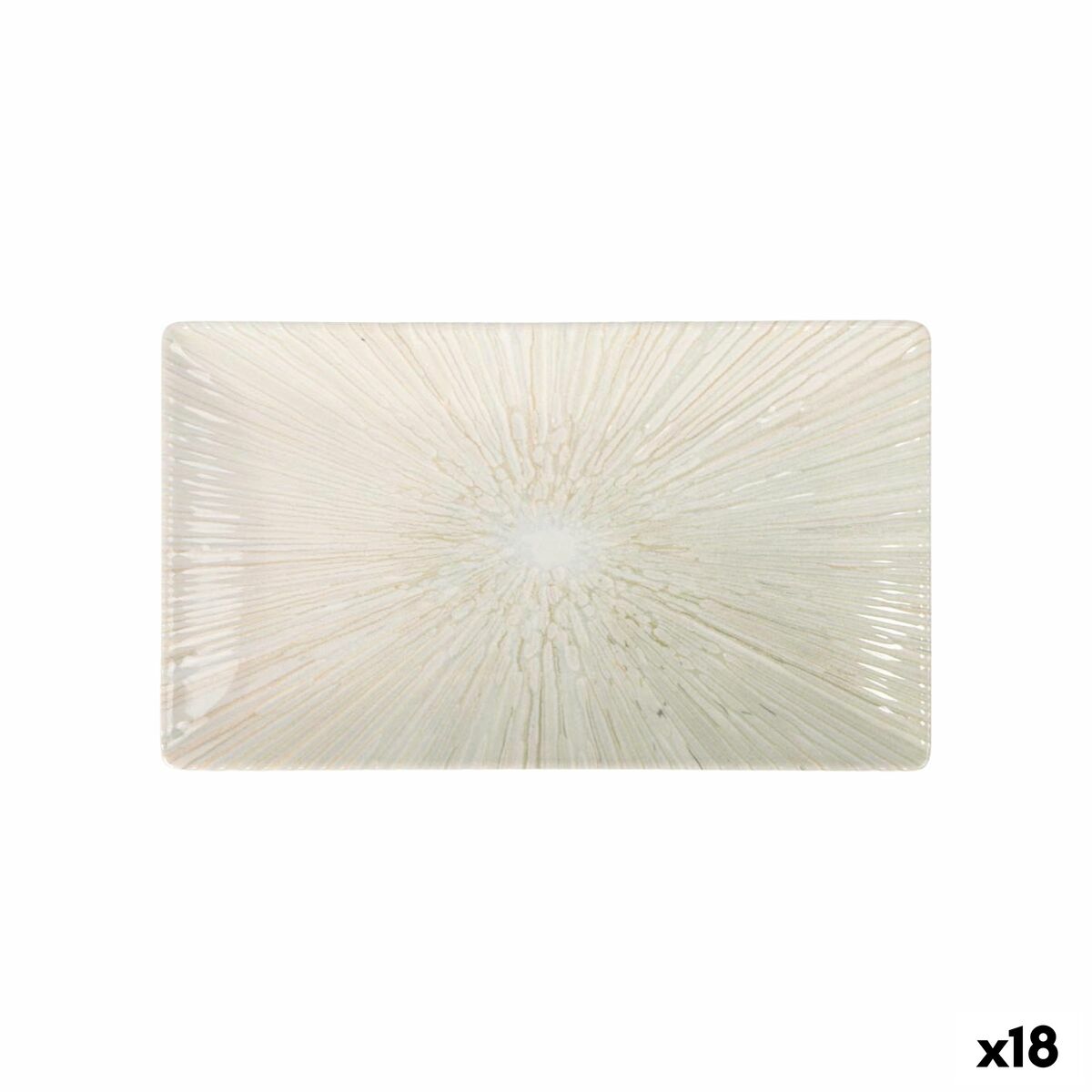 Fuente de Cocina La Mediterránea Anya Rectangular 25,3 x 15 x 2 cm (18 Unidades)