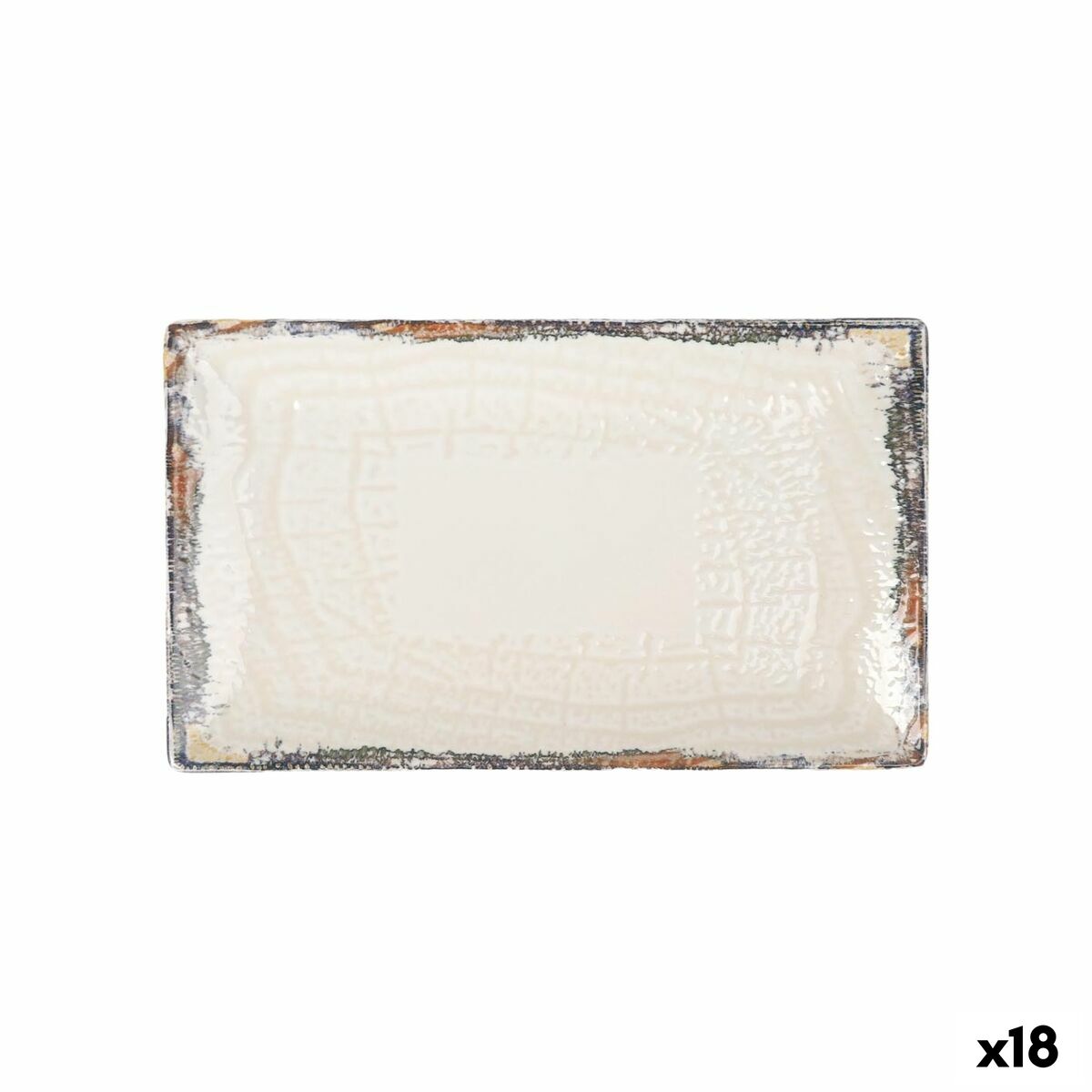 Fuente de Cocina La Mediterránea Albus Rectangular 25,3 x 15 x 2 cm (18 Unidades)
