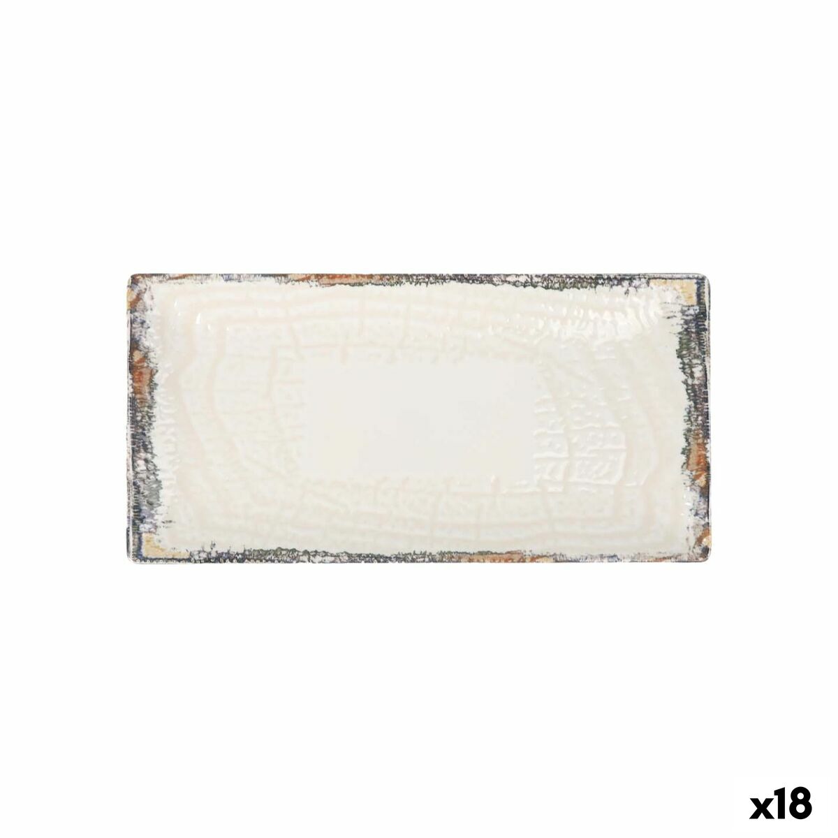Fuente de Cocina La Mediterránea Albus Rectangular 30 x 15 x 2 cm (18 Unidades)