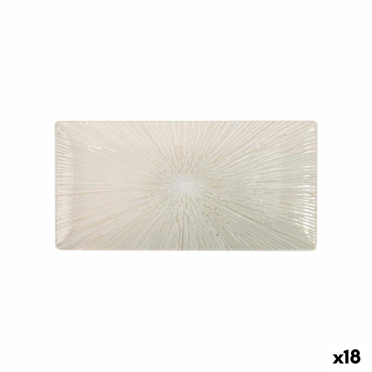 Fuente de Cocina La Mediterránea Anya Rectangular 30 x 15 x 2 cm (18 Unidades)