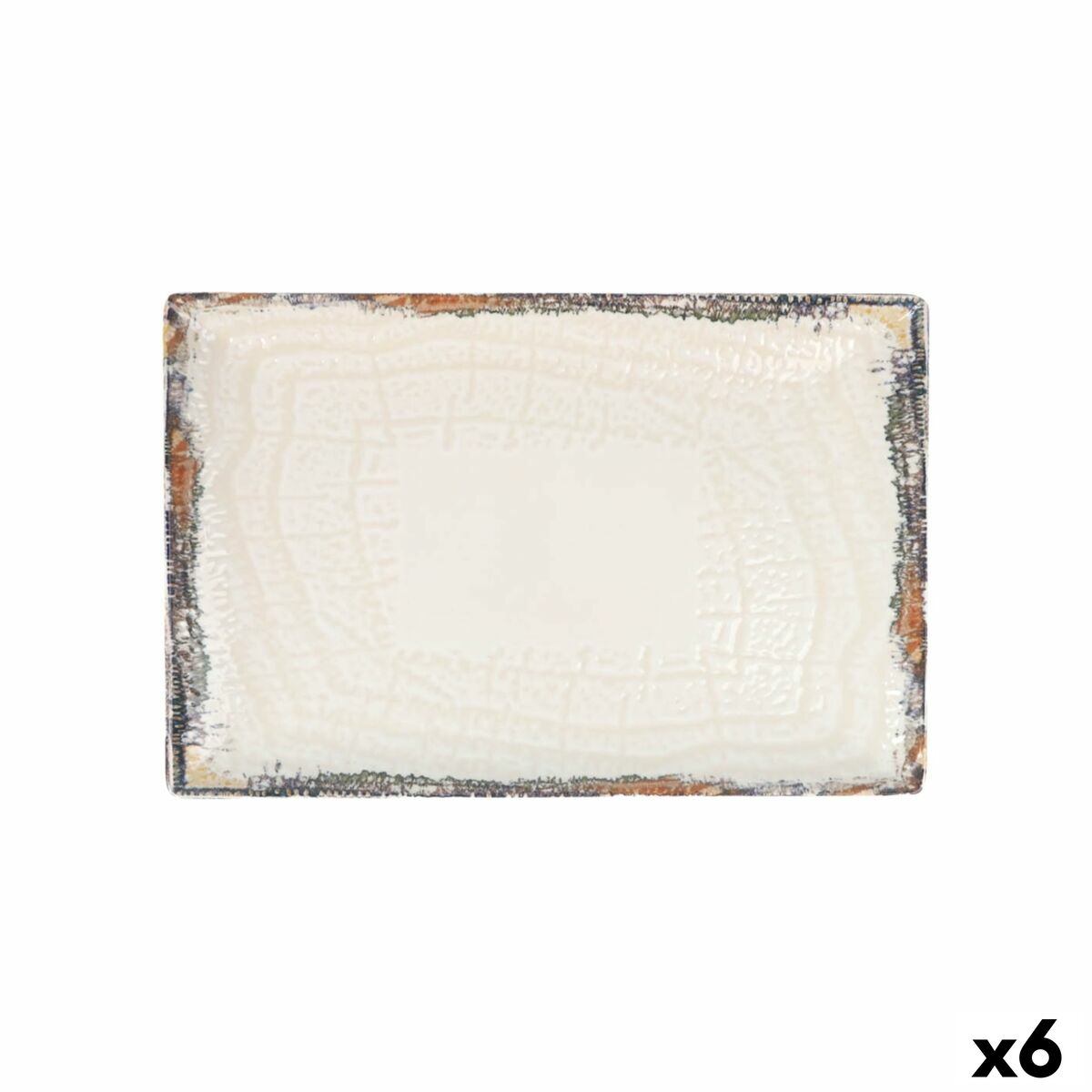 Fuente de Cocina La Mediterránea Albus Rectangular 30 x 20 x 2,5 cm (6 Unidades)