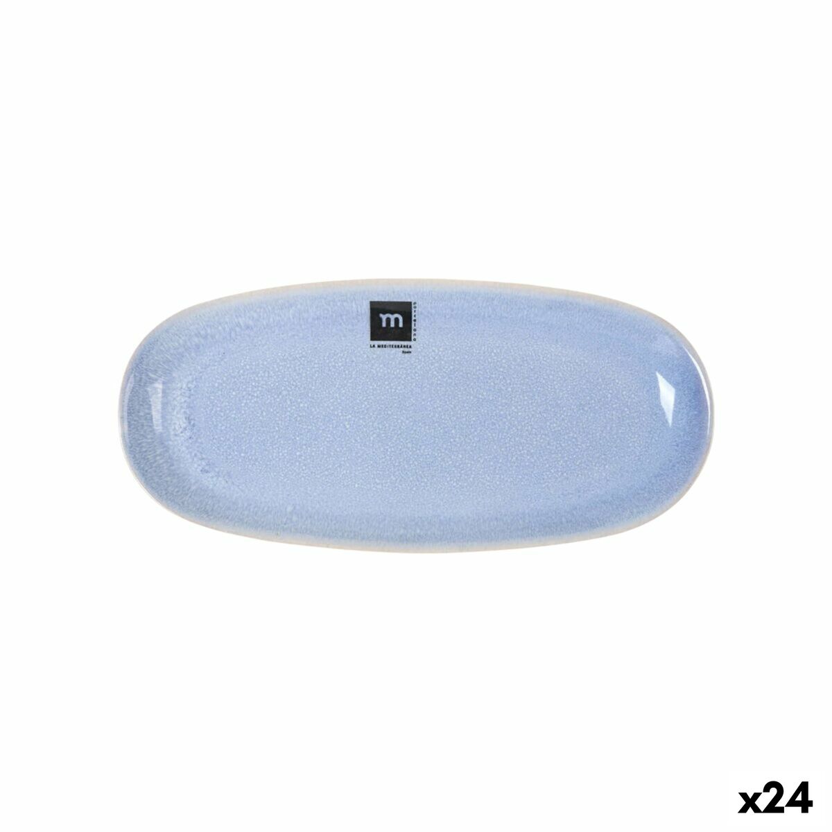 Fuente de Cocina La Mediterránea Macarella blue Ovalado 25 x 12 x 2,2 cm (24 Unidades)
