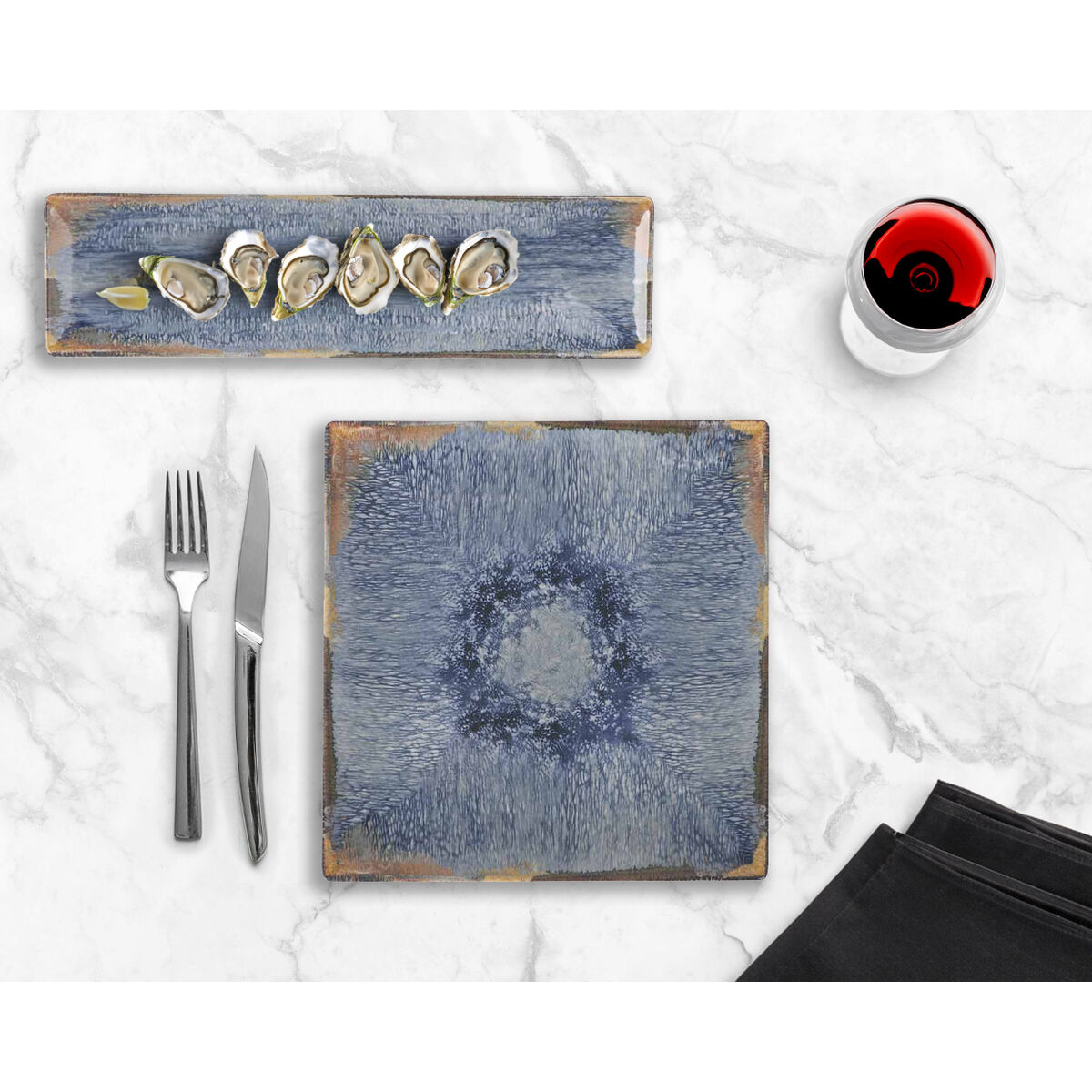 Fuente de Cocina La Mediterránea Aelia Rectangular 30 x 15 x 2 cm (18 Unidades)