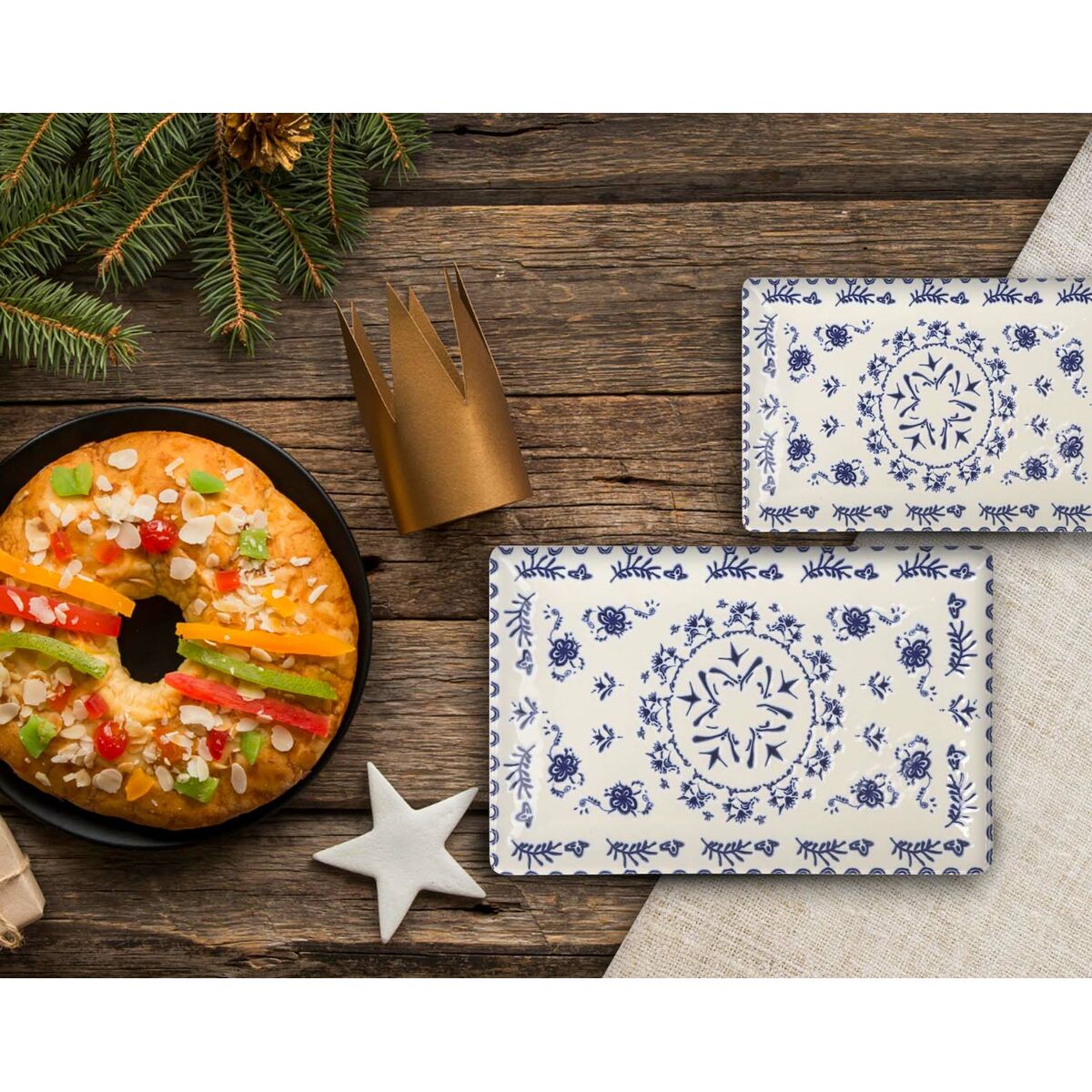 Fuente de Cocina La Mediterránea Blur Rectangular 30 x 15 x 2 cm (18 Unidades)