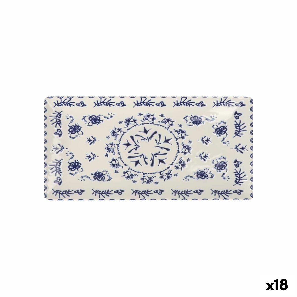 Fuente de Cocina La Mediterránea Blur Rectangular 30 x 15 x 2 cm (18 Unidades)