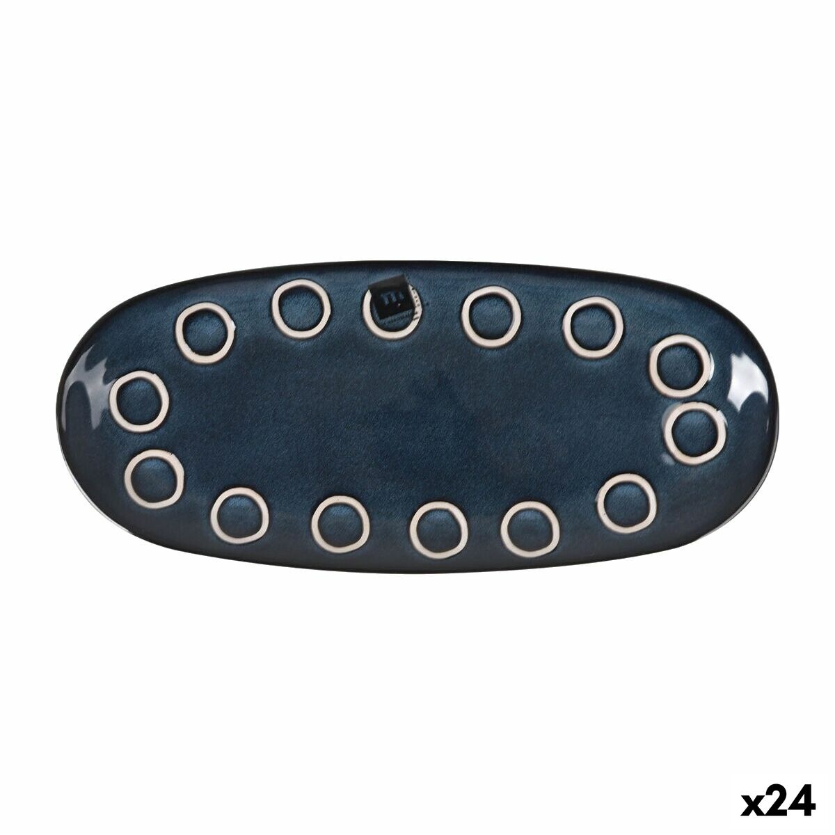 Fuente de Cocina La Mediterránea Macarella blue Ovalado 29 x 13,5 x 2,4 cm (24 Unidades)