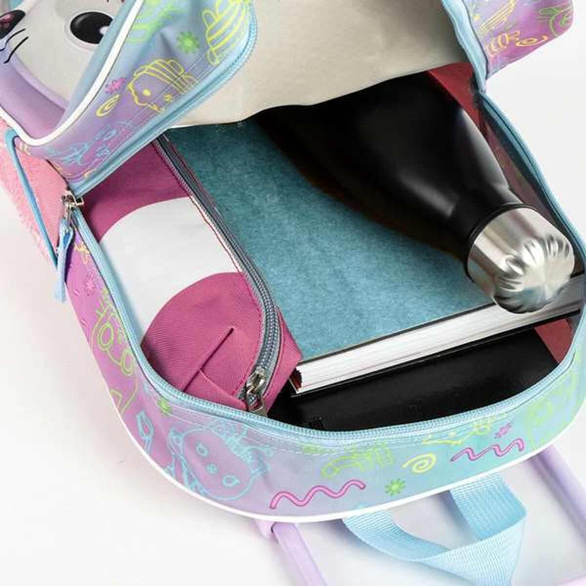 Mochila Escolar 3D con Ruedas Gabby's Dollhouse Rosa 25,0 x 31,0 x 10,0 cm