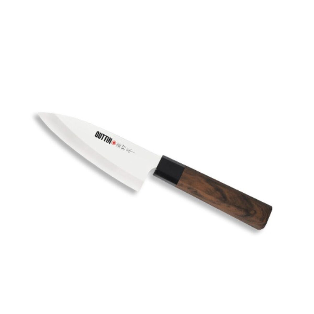 Cuchillo de Cocina Quttin DEBA Takamura Marrón Plateado 11 cm (12 Unidades)