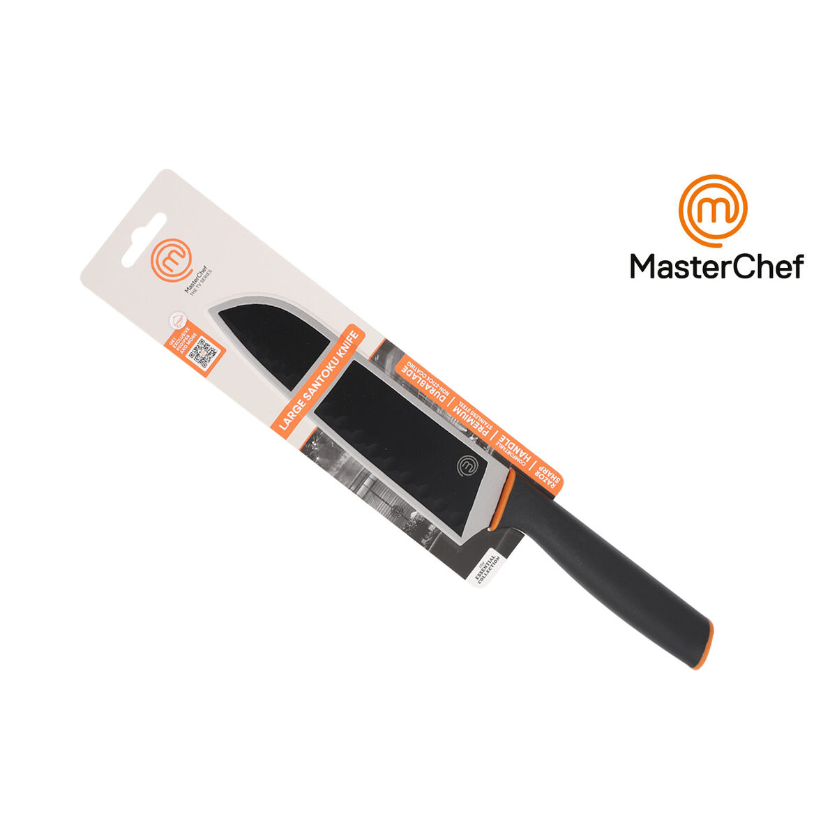 Cuchillo de Cocina MasterChef Negro Plateado 18 cm (24 Unidades)