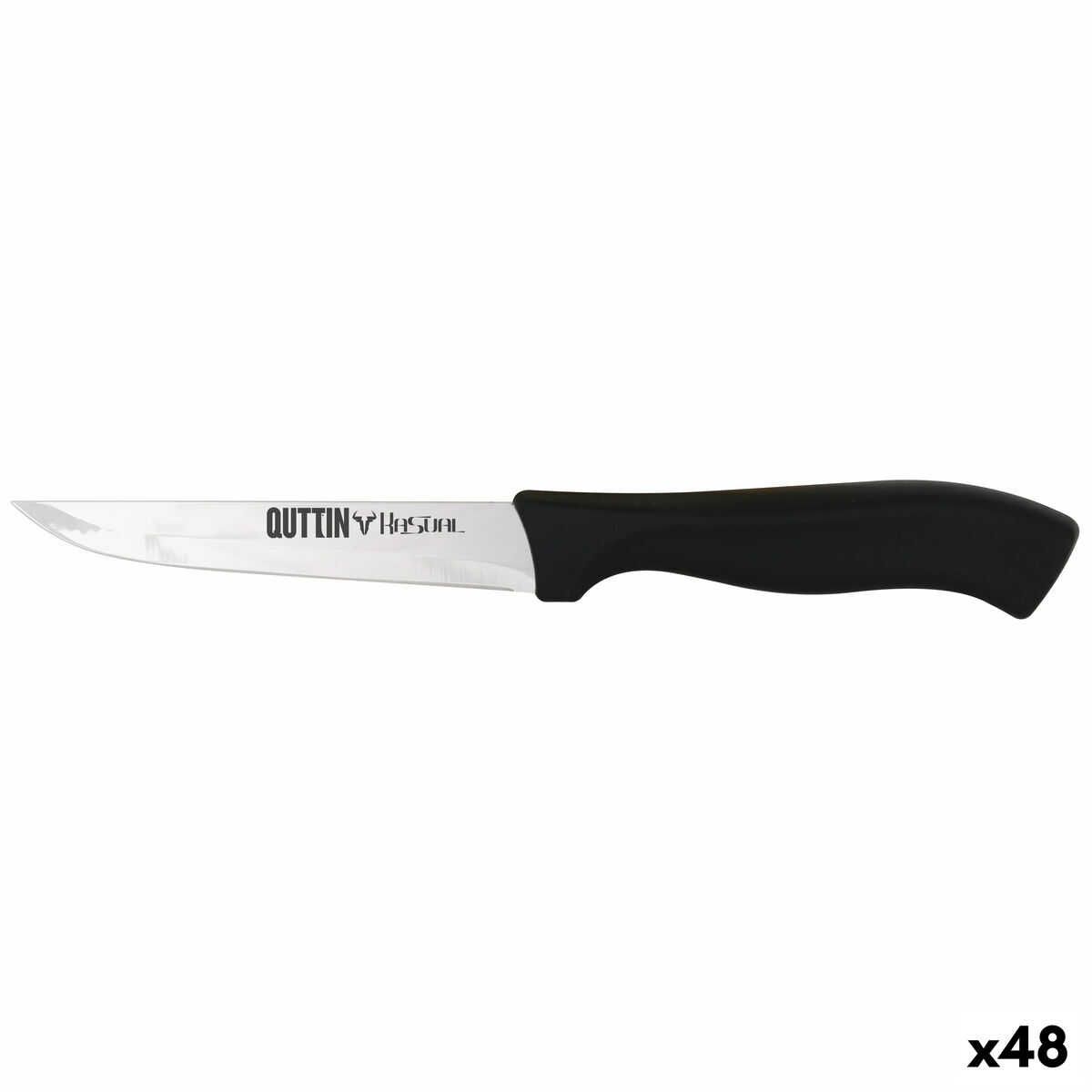 Cuchillo de Cocina Quttin Kasual Negro Plateado 22 x 2 x 1,5 cm Multiusos (48 Unidades)