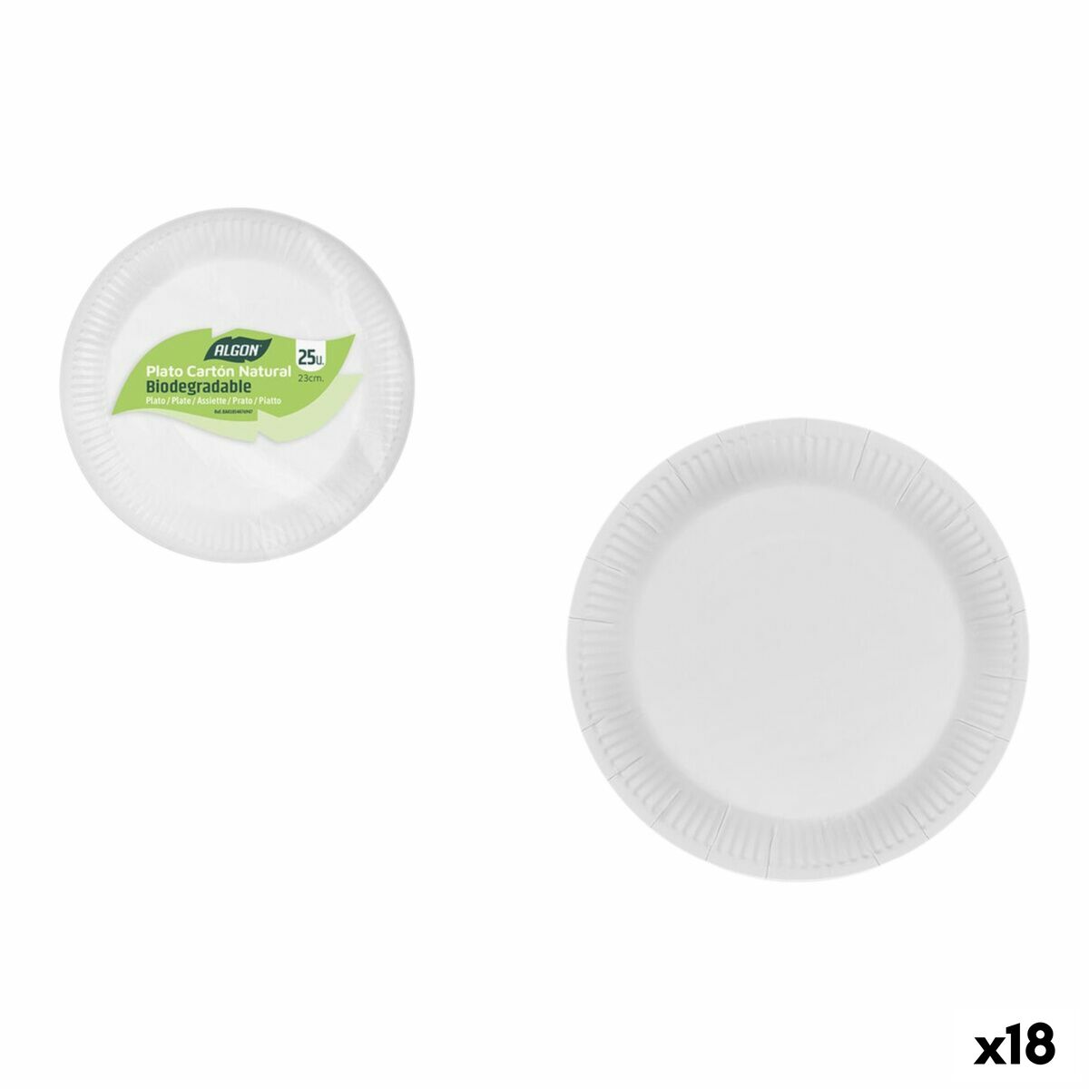 Set de Platos Algon 23 cm 25 Piezas (18 Unidades)