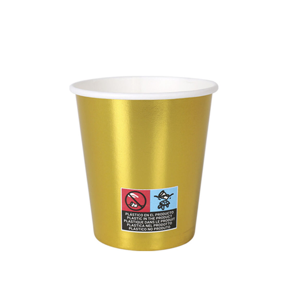 Set de Vasos Algon Dorado 200 ml 10 Piezas (18 Unidades)