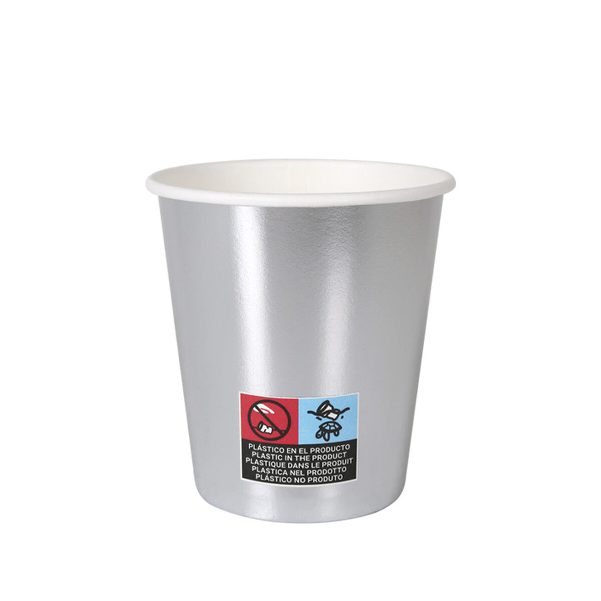 Set de Vasos Algon Plateado 200 ml 10 Piezas (18 Unidades)