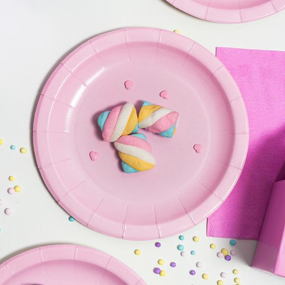 Set de Platos Algon Rosa 20 cm 10 Piezas (24 Unidades)