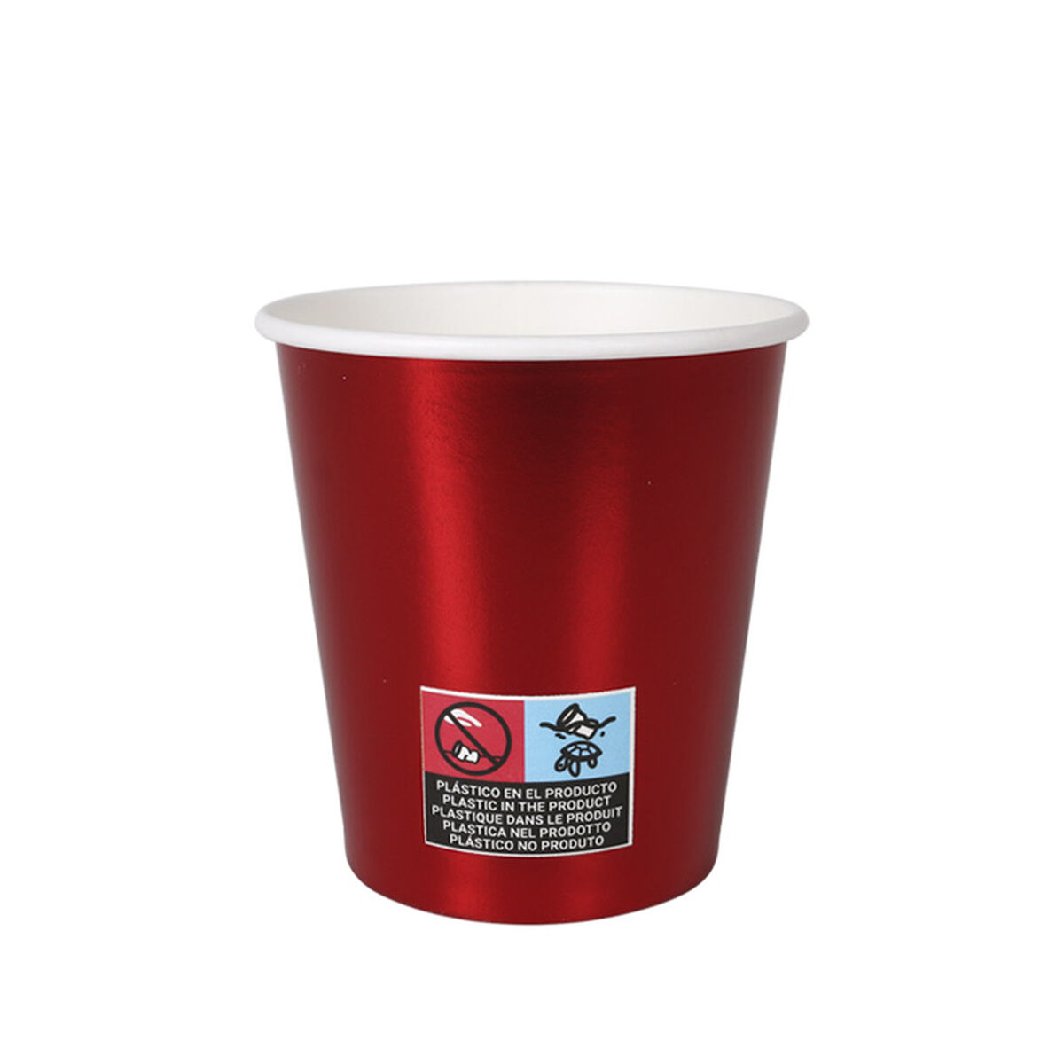 Set de Vasos Algon Rojo 200 ml 10 Piezas (18 Unidades)