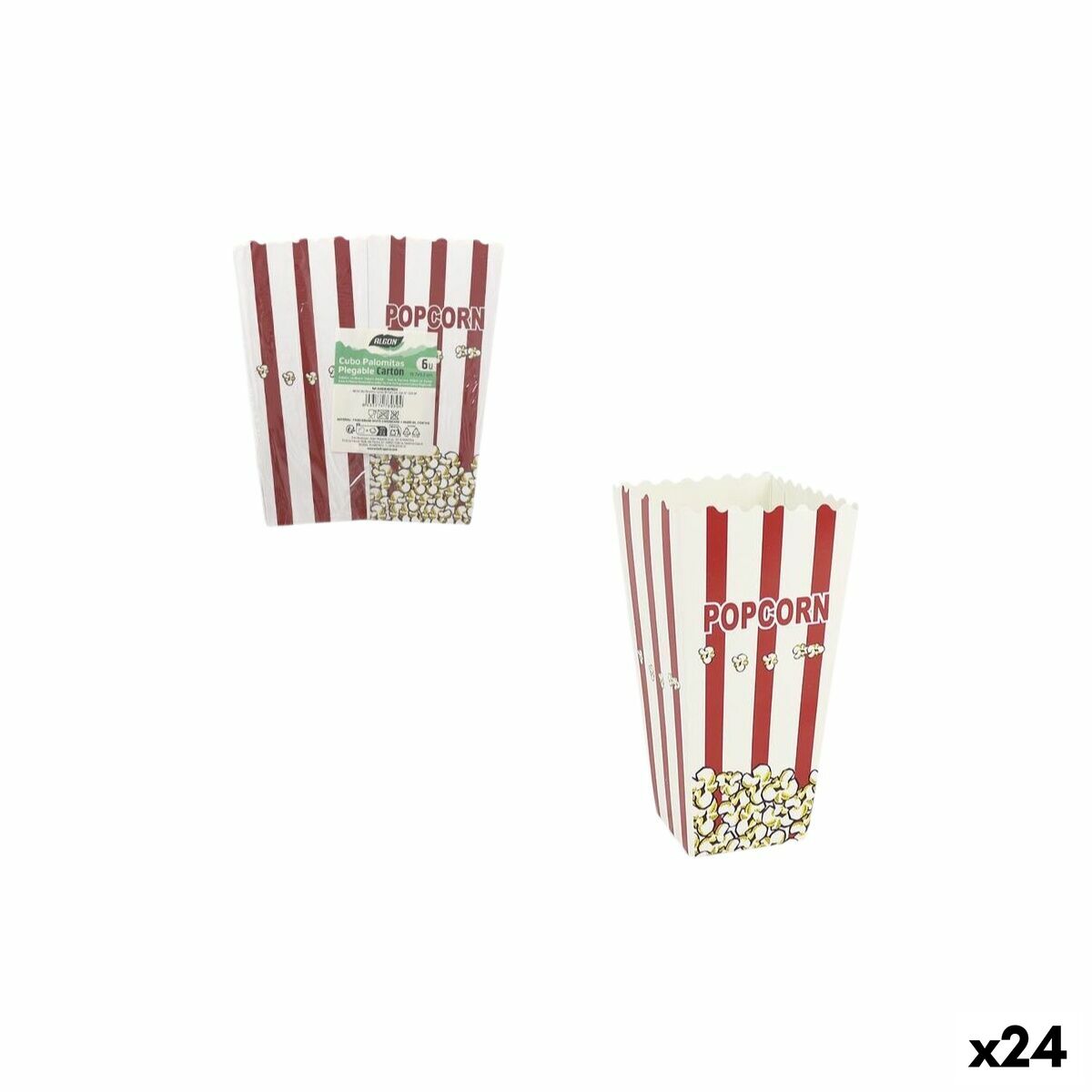 Recipiente para servir las palomitas Inde Popcorn (6 Piezas) (24 Unidades)