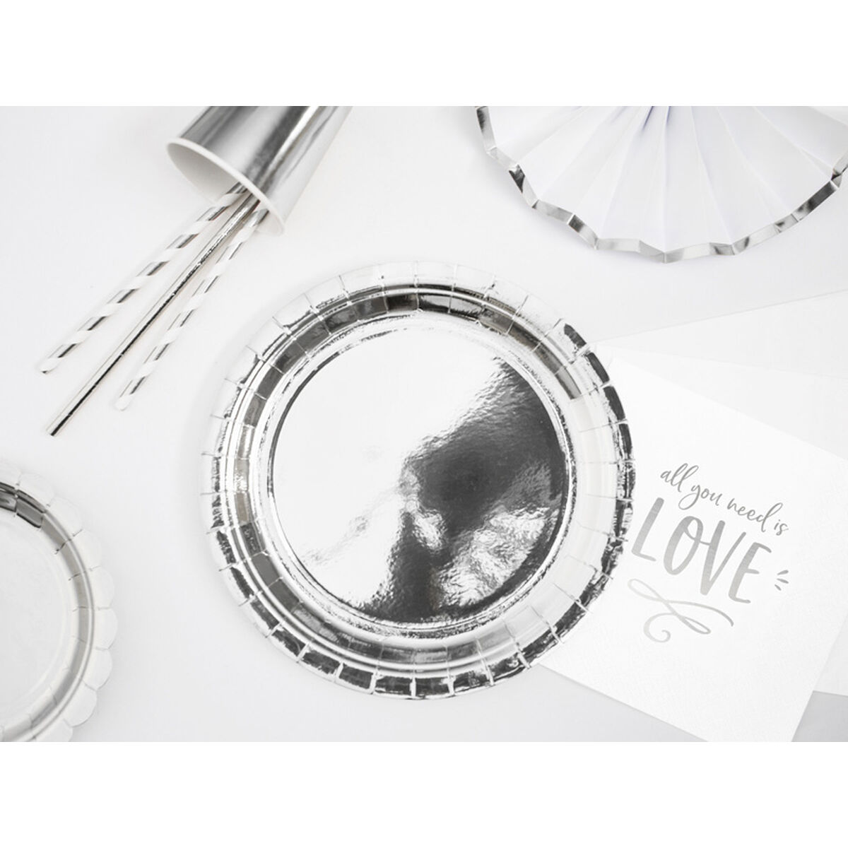 Set de Platos Algon Plateado 20 cm 10 Piezas (18 Unidades)