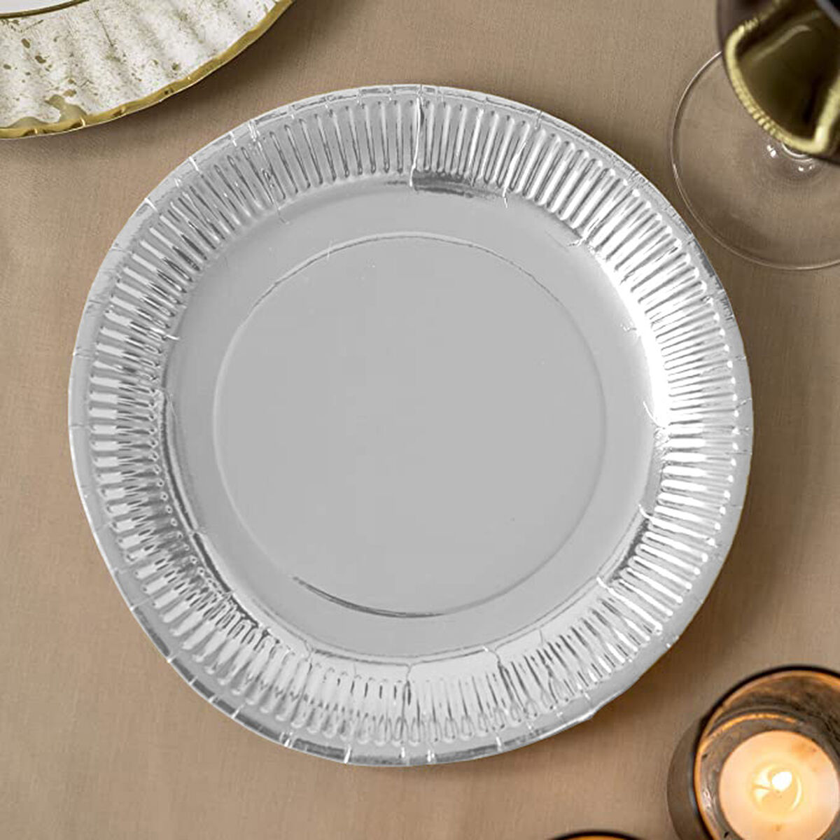 Set de Platos Algon Plateado 23 cm 10 Piezas (18 Unidades)