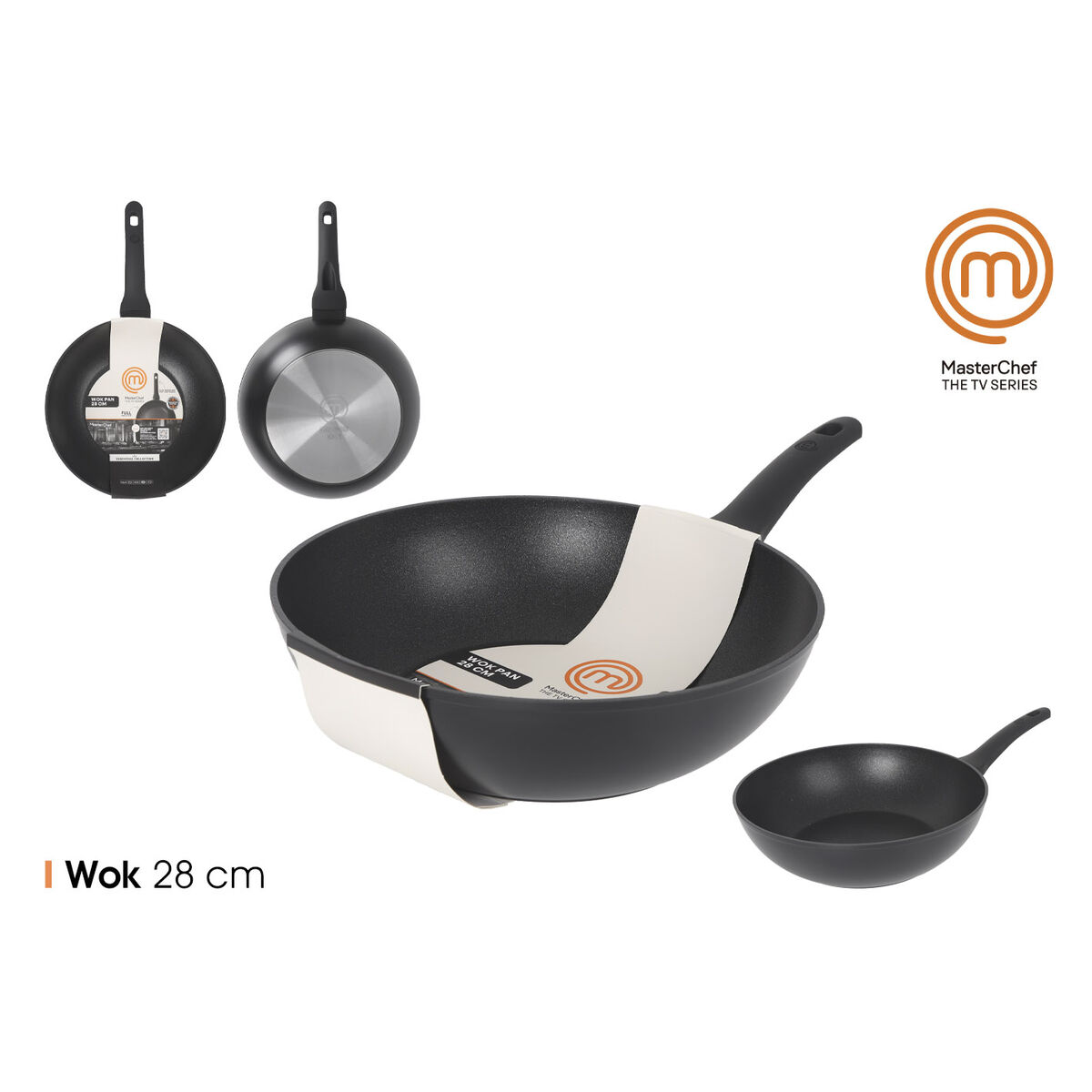 Sartén Wok MasterChef 28 cm (6 Unidades)