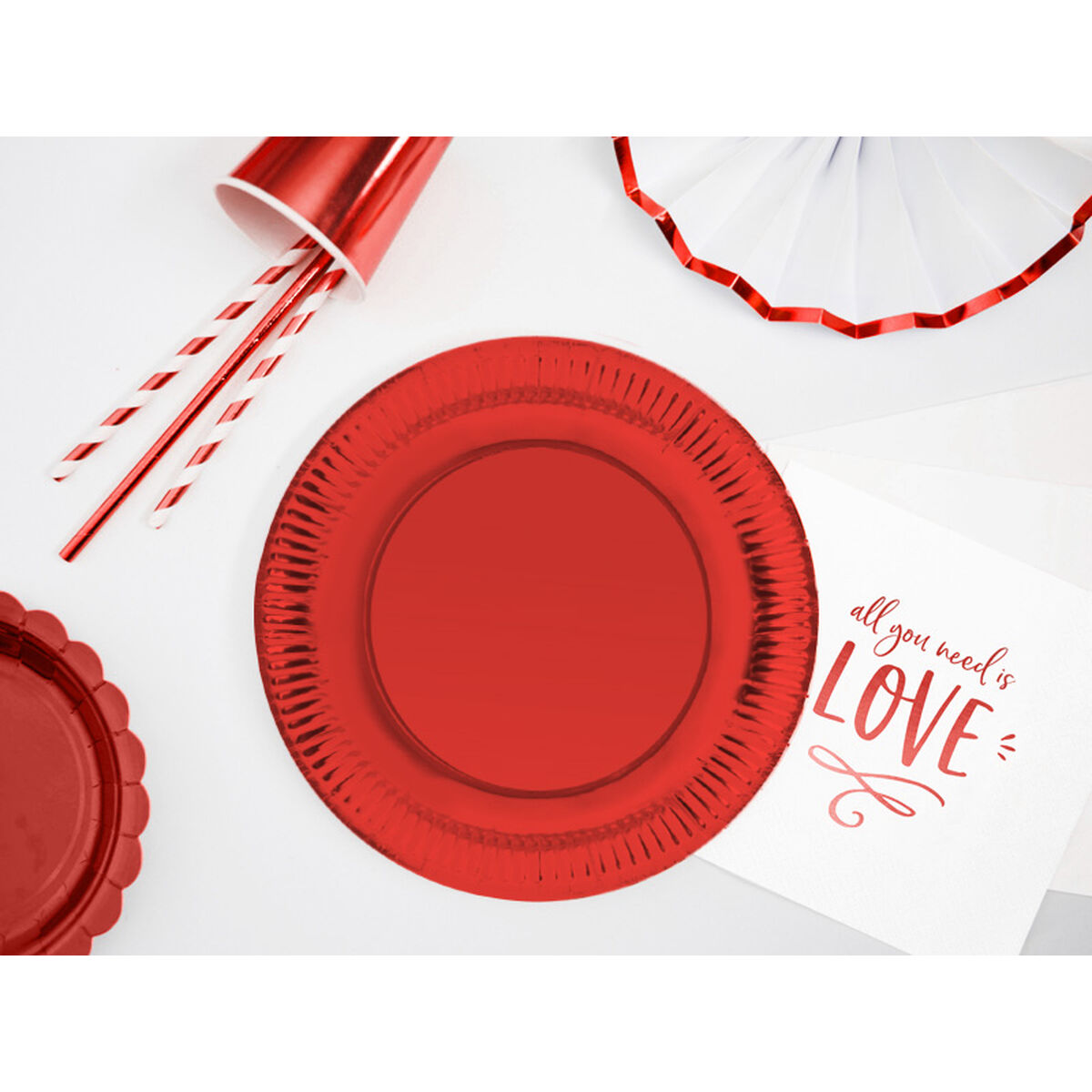 Set de Platos Algon Rojo 18 cm 12 Piezas (18 Unidades)