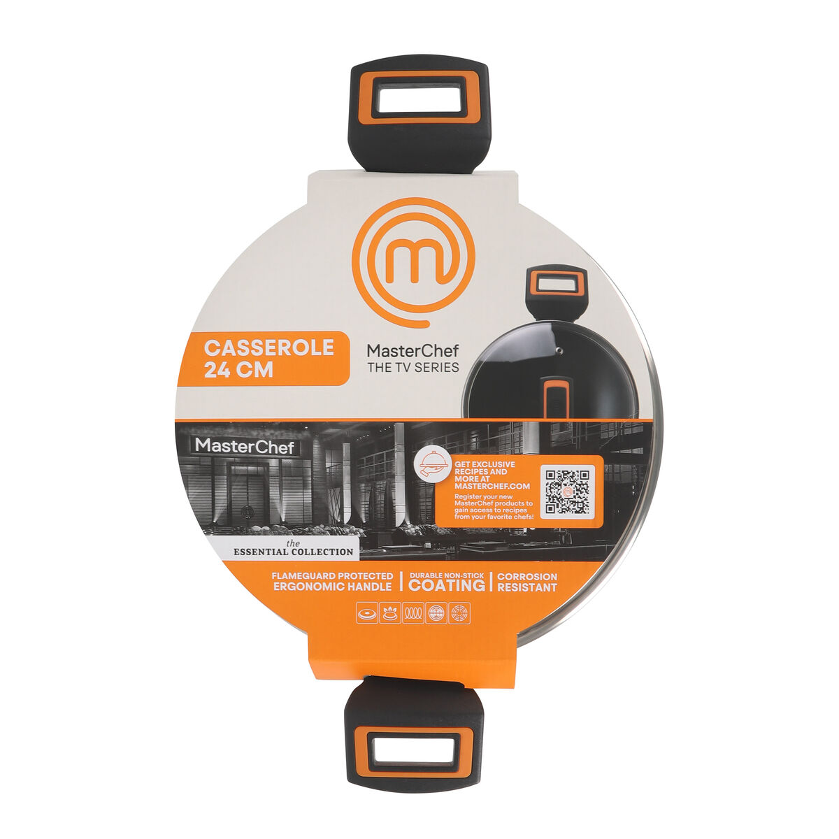 Cacerola Con Tapa MasterChef 24 cm 2,5 mm (4 Unidades)