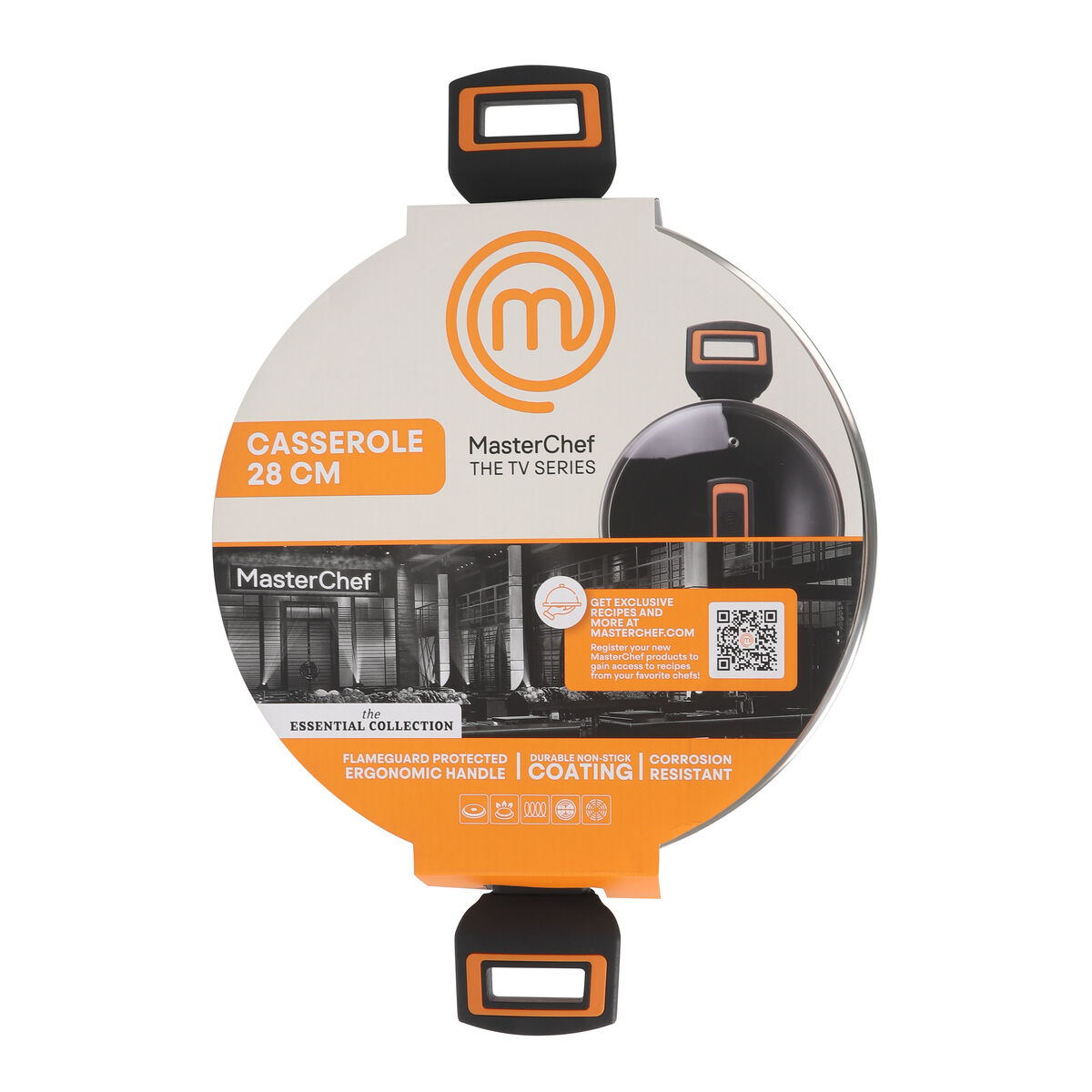Cacerola Con Tapa MasterChef 28 cm 2,5 mm (4 Unidades)