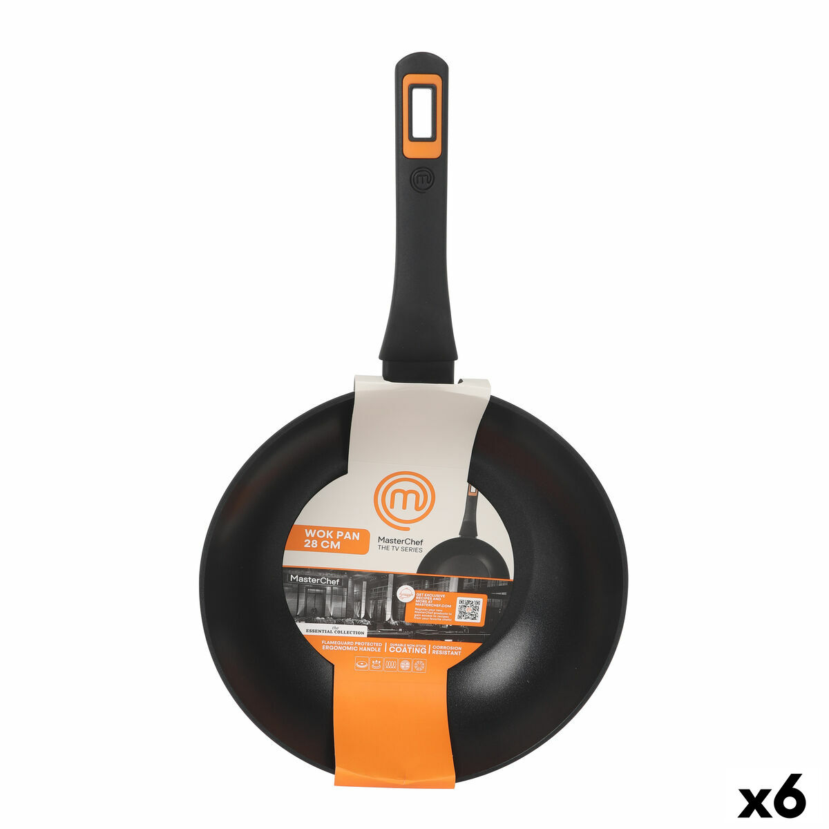Sartén Wok MasterChef 28 cm (6 Unidades)