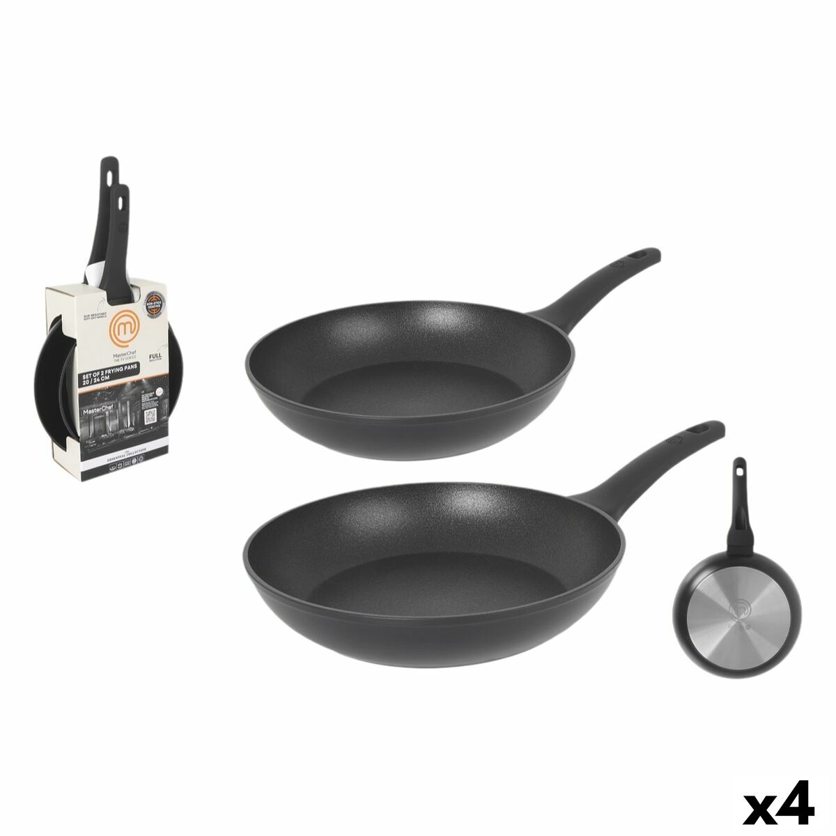 Juego de Sartenes MasterChef 24 cm 20 cm (4 Unidades)