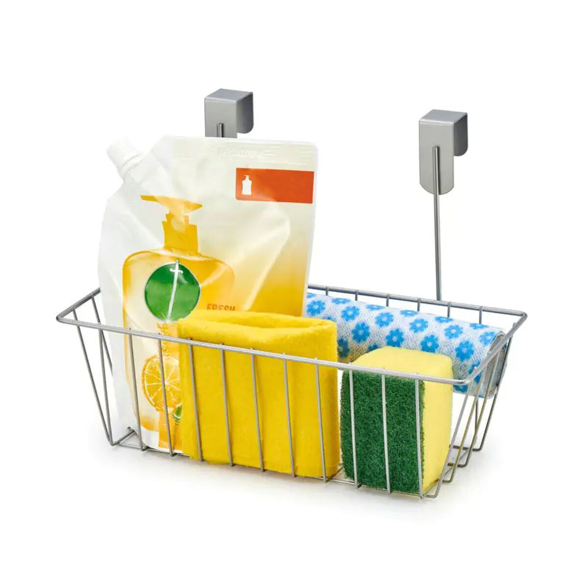 Cesta Multiusos Confortime Gris Metal 28 x 15 x 21 cm (12 Unidades)