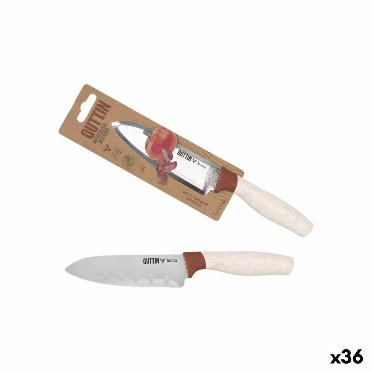 Cuchillo de Cocina Quttin Terra 13 cm (36 Unidades)