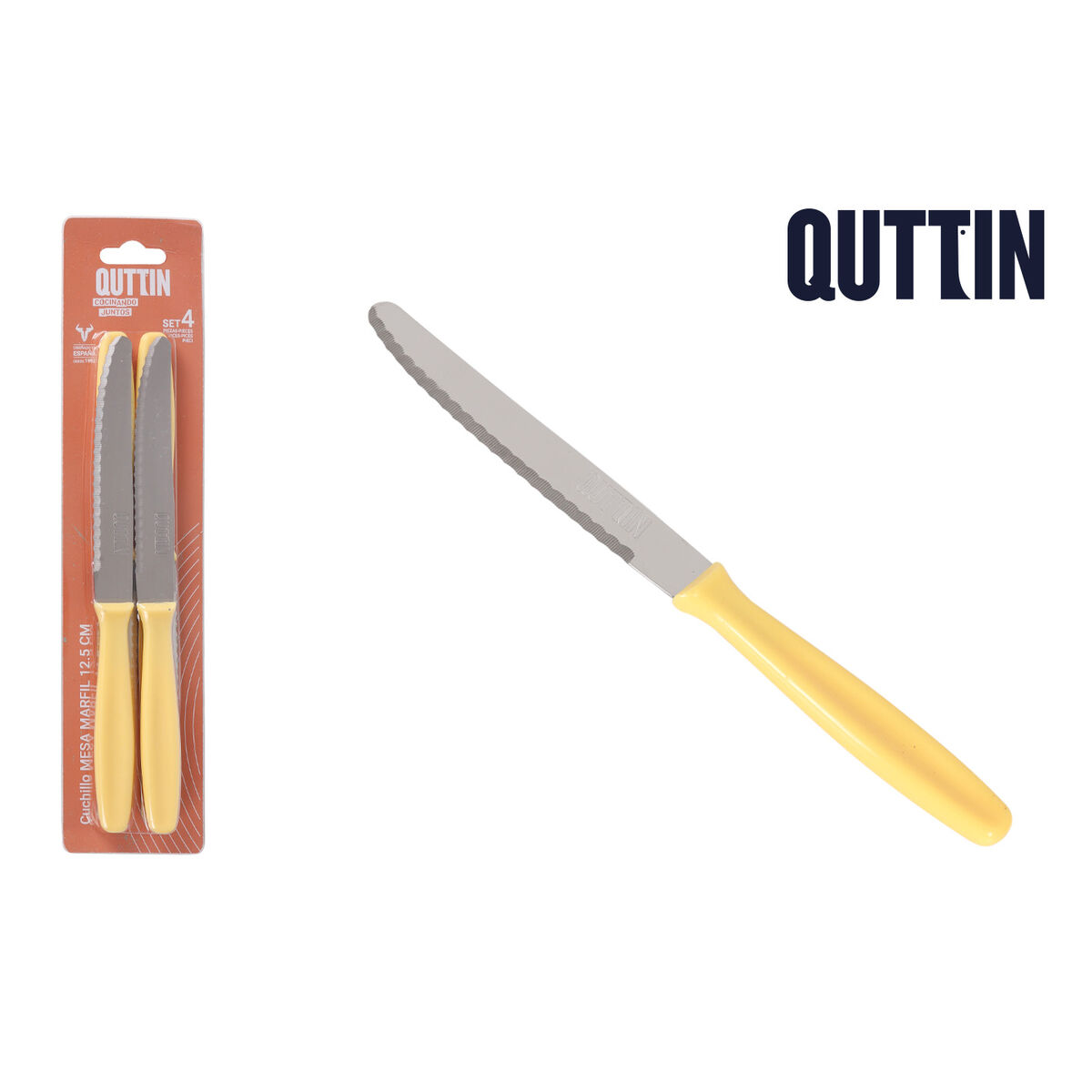 Cuchillo de Mesa Quttin YVORY 4 Piezas (18 Unidades)