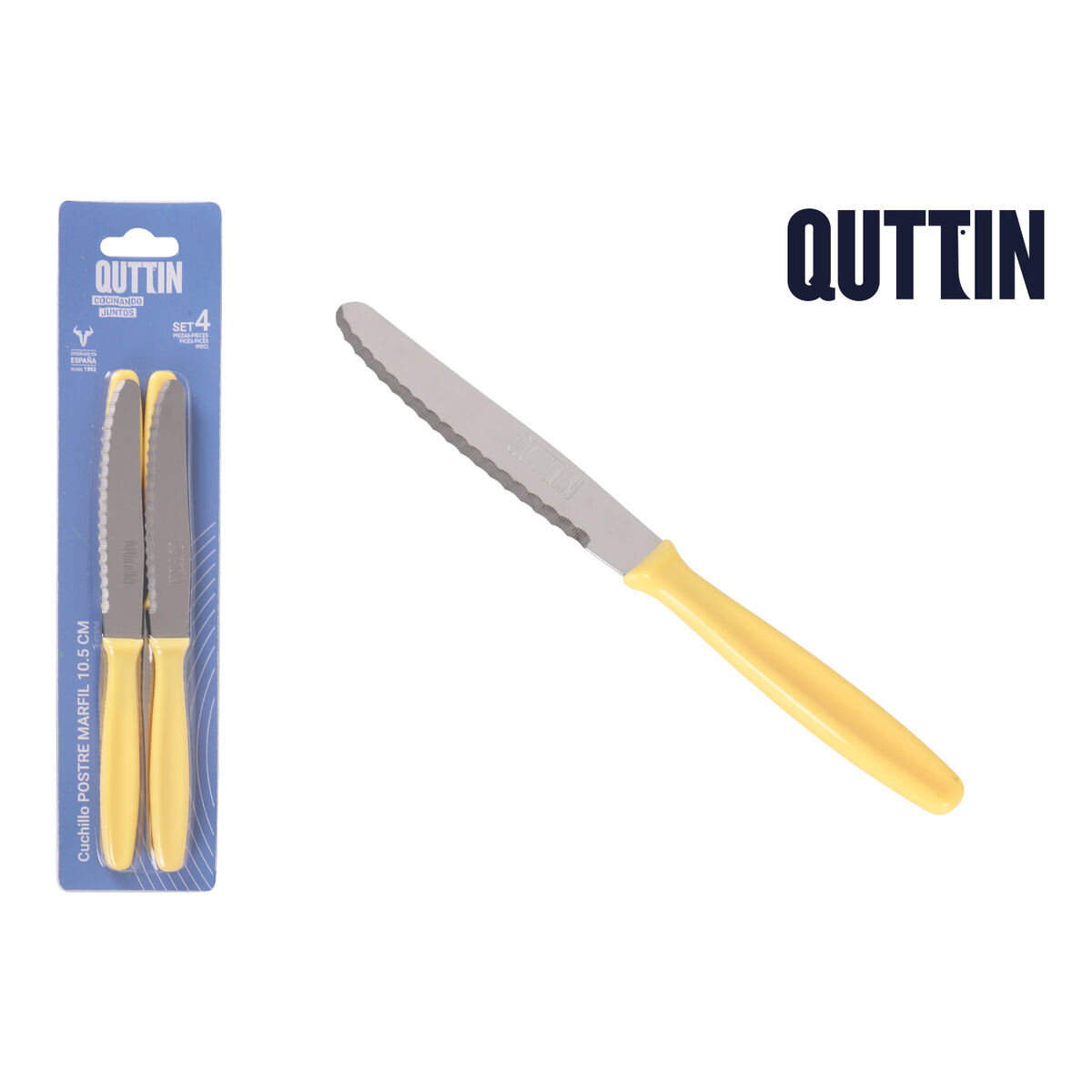 Cuchillo de Postre Quttin YVORY 4 Piezas (18 Unidades)