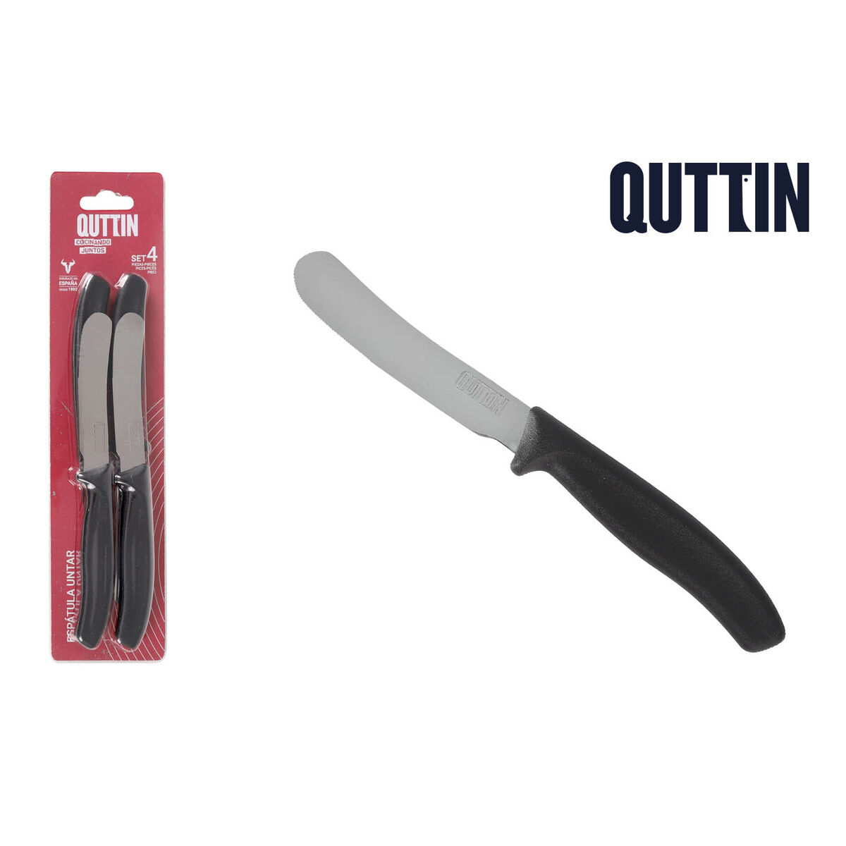 Cuchillo de Cocina Quttin Basic 8 cm 4 Piezas (18 Unidades)
