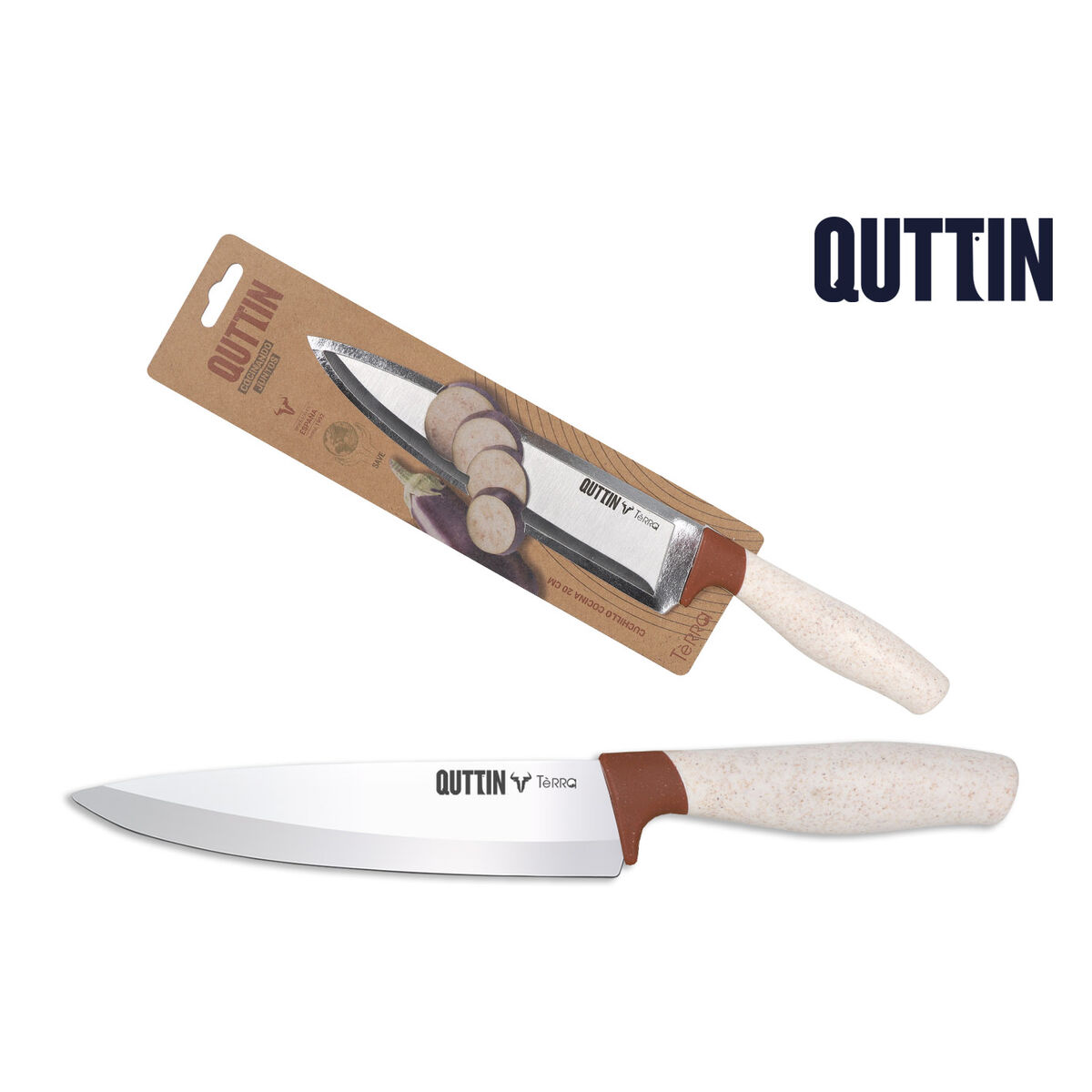 Cuchillo de Cocina Quttin Terra 20 cm (24 Unidades)