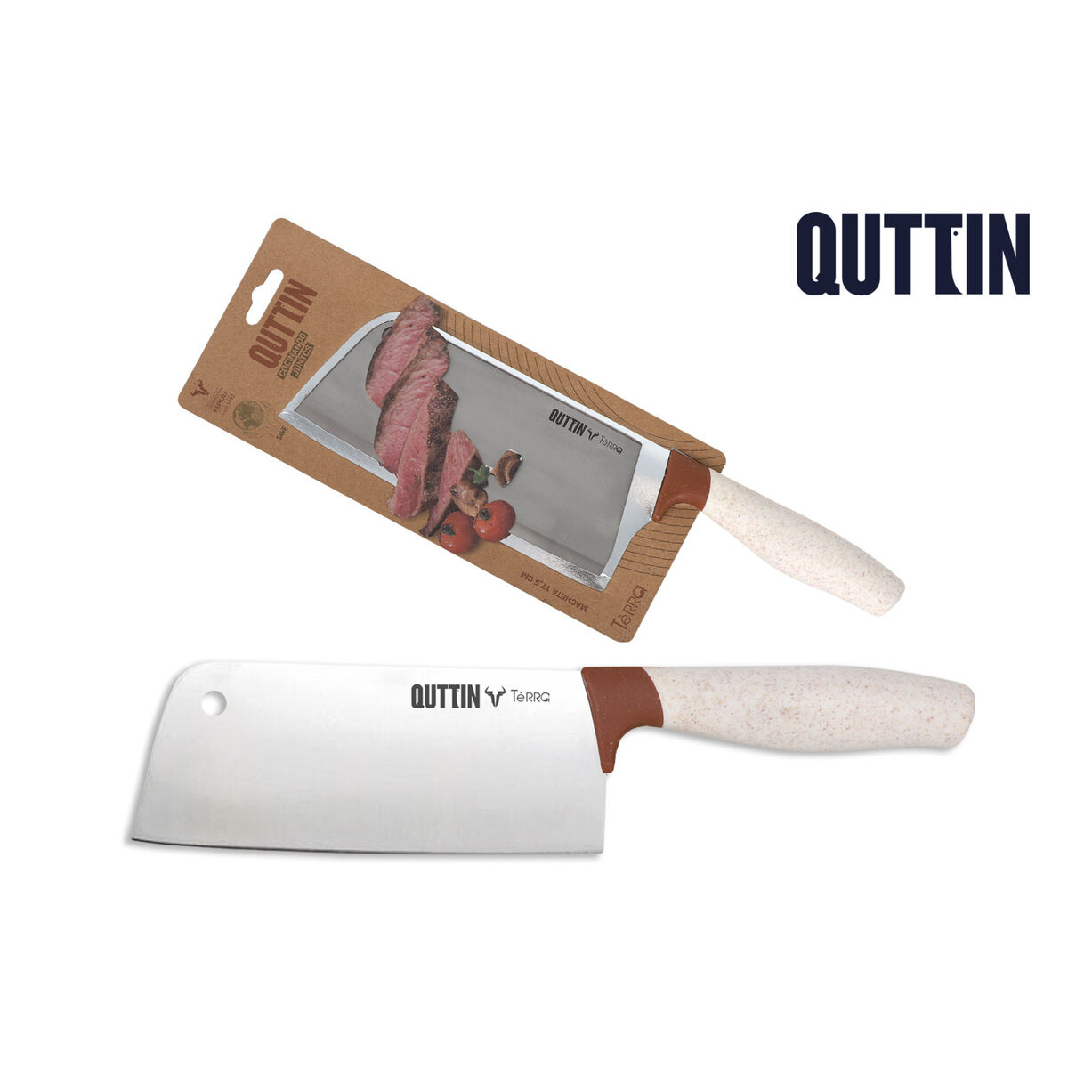 Macheta de Cocina Quttin Terra 17,5 cm (8 Unidades)