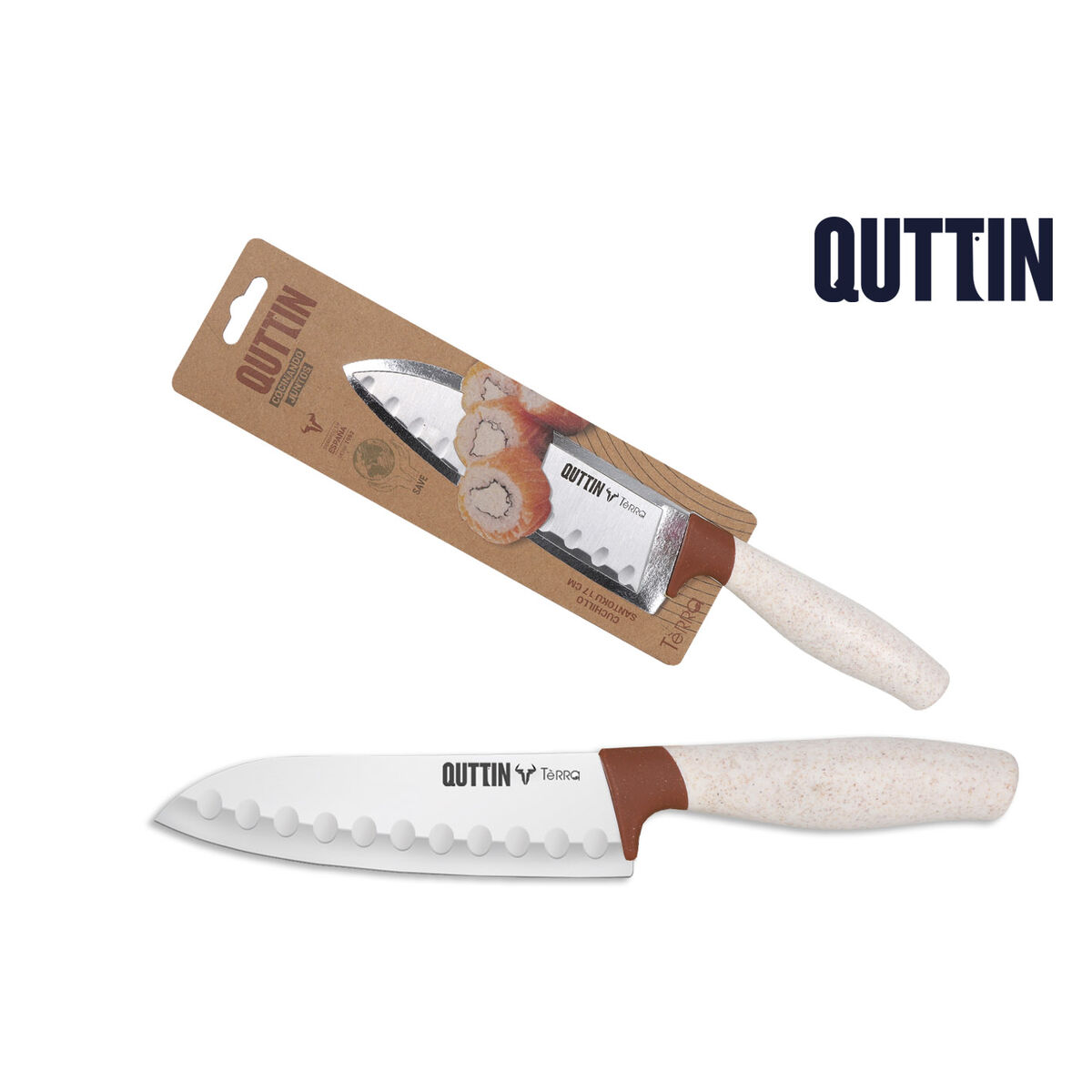 Cuchillo Santoku Quttin Terra 17 cm (24 Unidades)