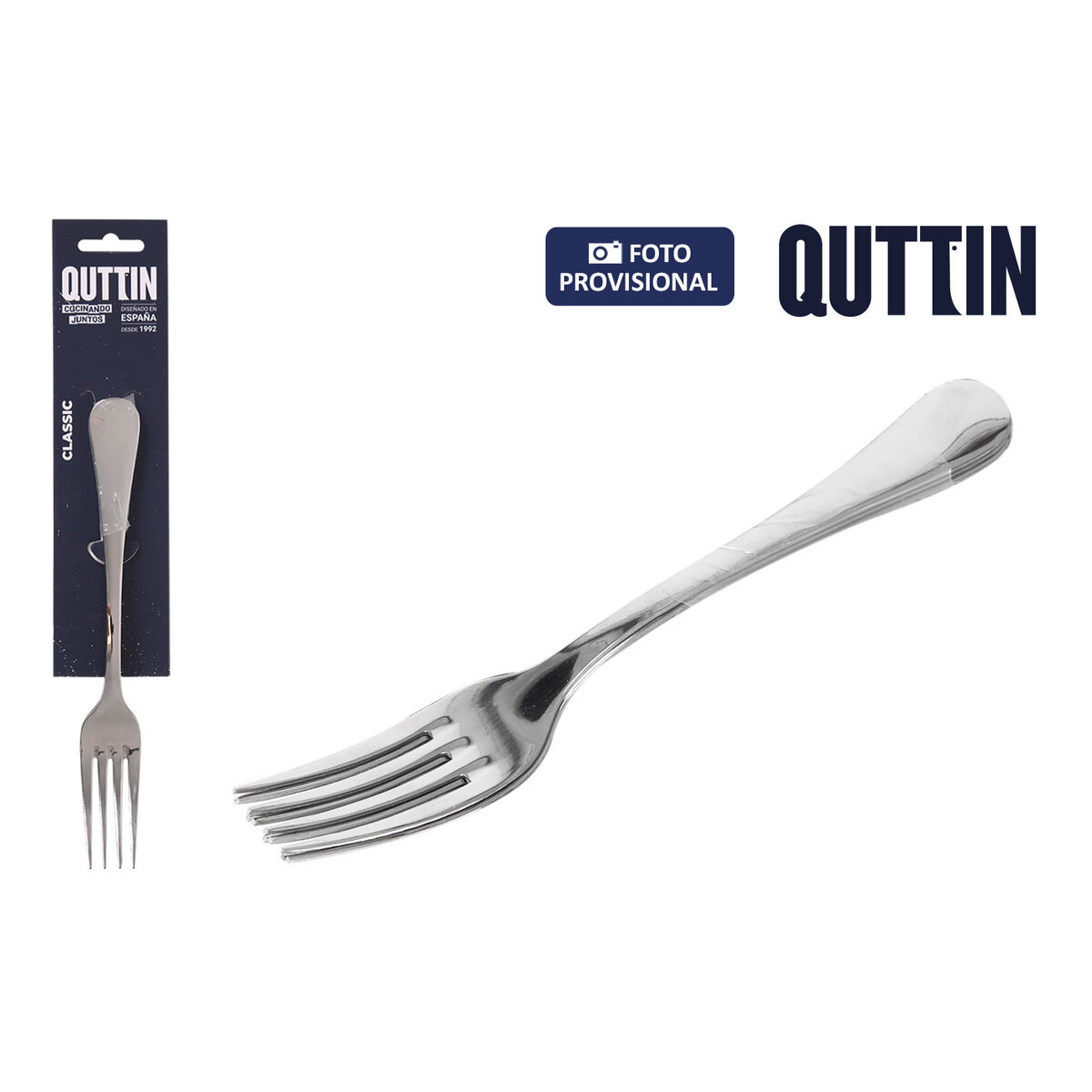 Tenedor Quttin Classic 20 x 2,5 cm 2 mm 3 Piezas (12 Unidades)