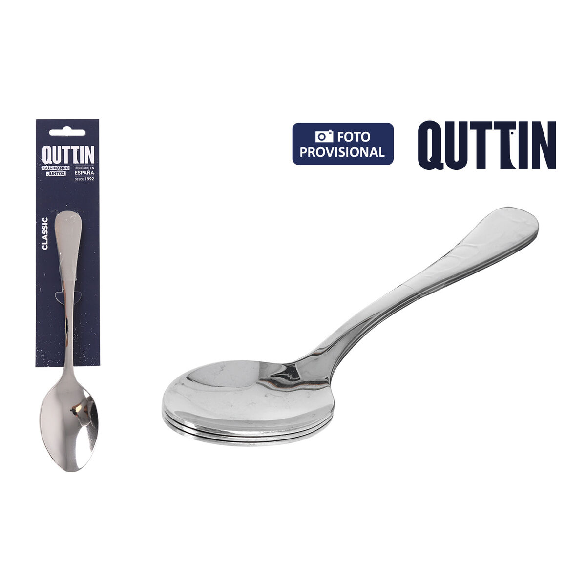 Cuchara de Postre Quttin Classic 3 Piezas (12 Unidades)