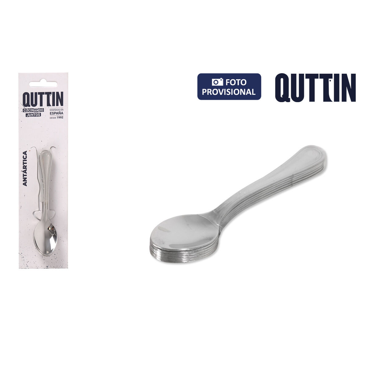 Cuchara de Postre Quttin Antartica 6 Piezas (12 Unidades)