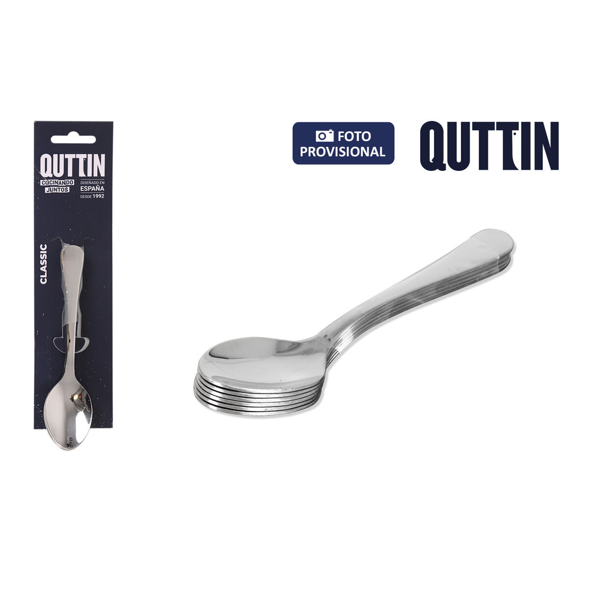 Cuchara de Postre Quttin Classic 6 Piezas (12 Unidades)