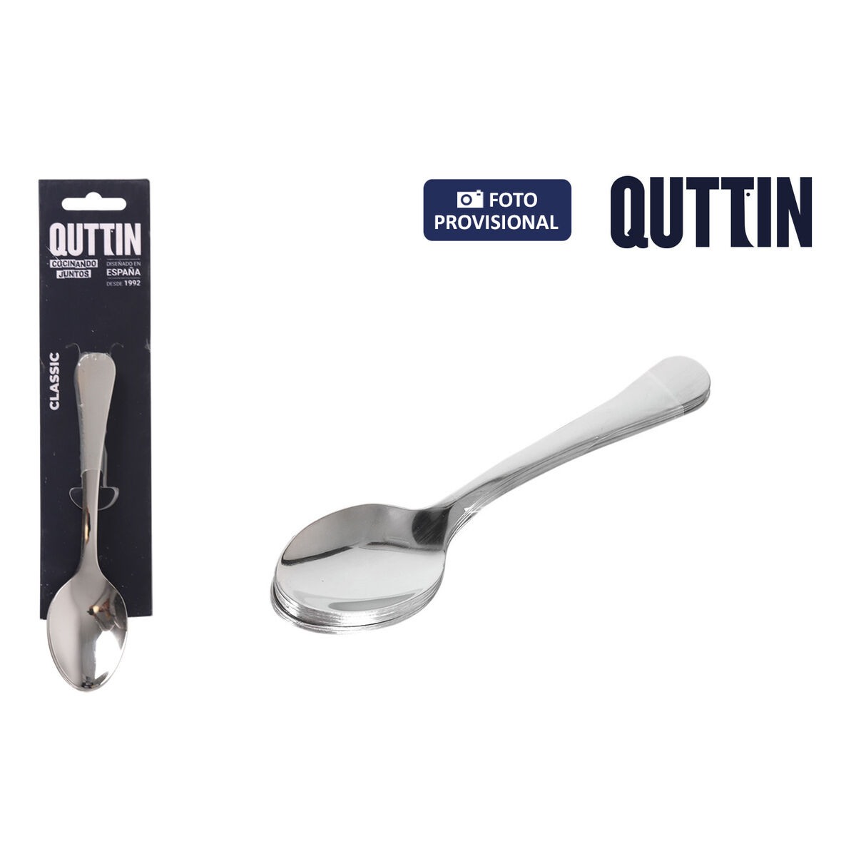 Cuchara de Postre Quttin Classic 6 Piezas (12 Unidades)