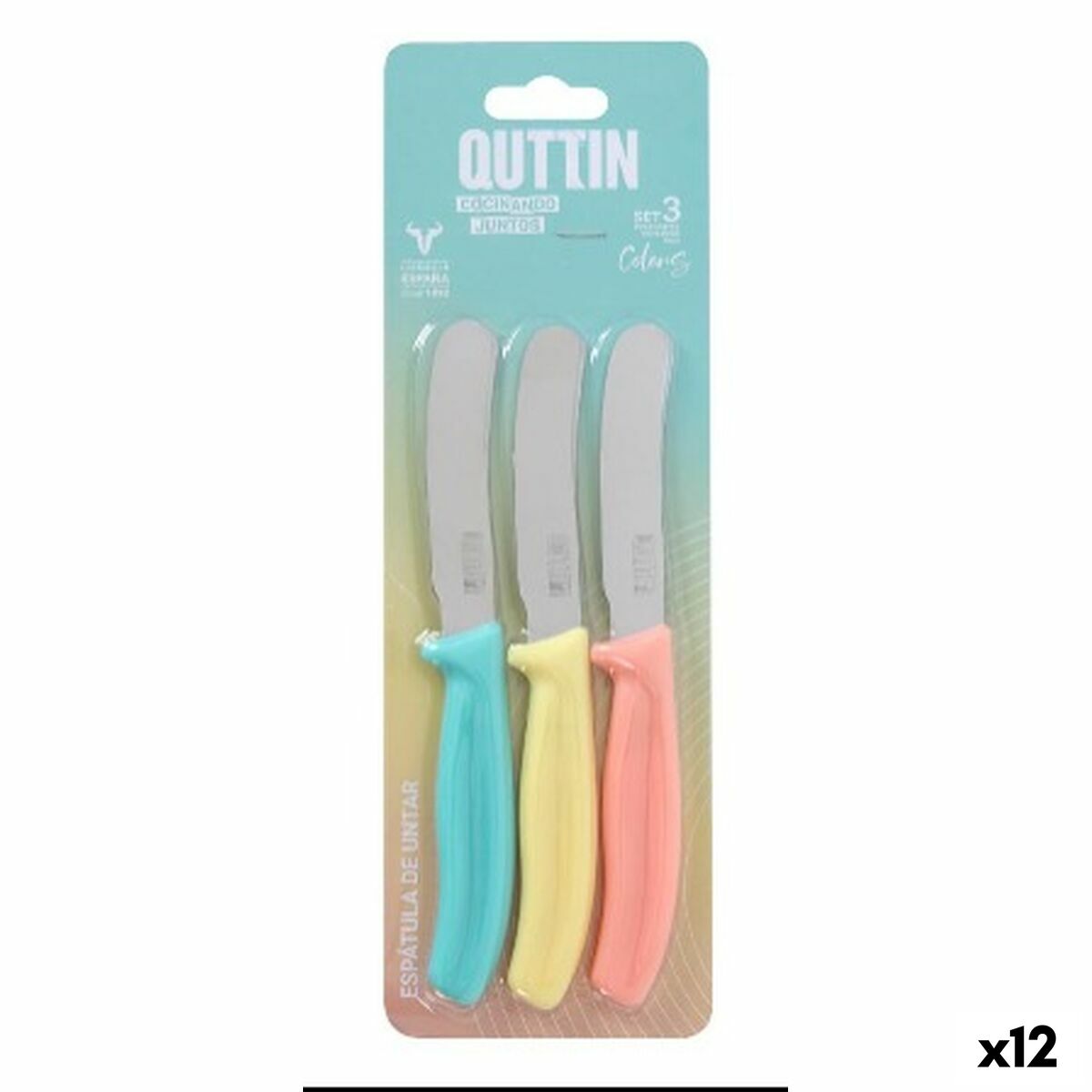 Cuchillo de Cocina Quttin Basic 20 cm 0,8 mm 3 Piezas (12 Unidades)