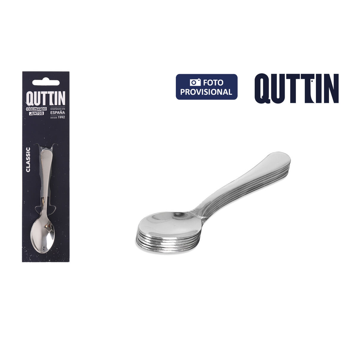 Cuchara de Postre Quttin Classic 6 Piezas (12 Unidades)