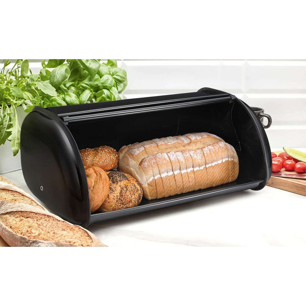 Panera Quttin Negro Metal 43,5 x 27,5 x 18,5 cm (3 Unidades)