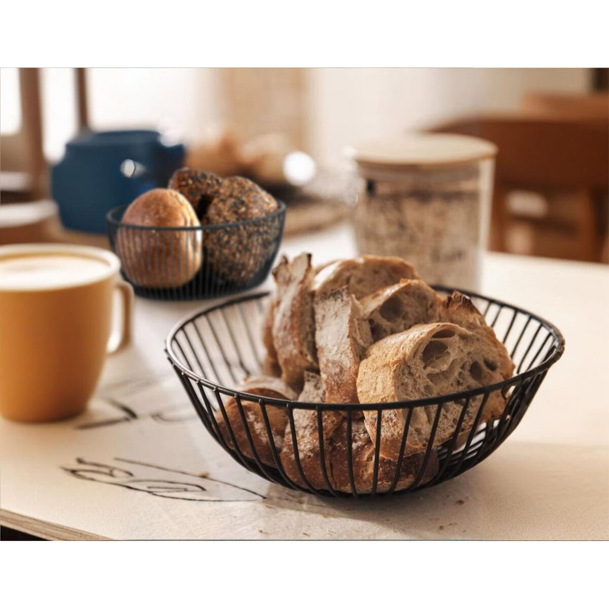 Panera My Bar Negro Metal Ovalado 20 x 15 x 8 cm (12 Unidades)