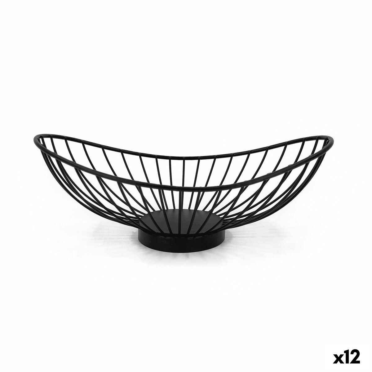 Panera My Bar Negro Metal Ovalado 25 x 13,5 x 9 cm (12 Unidades)