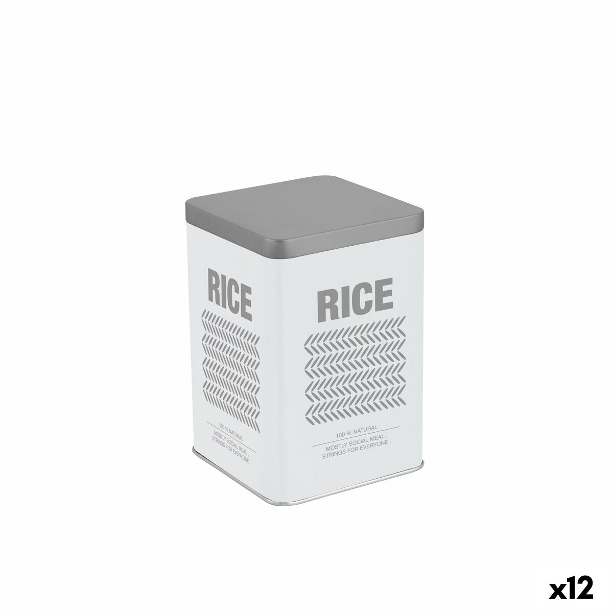 Bote Metálico Quttin RICE (12 Unidades)